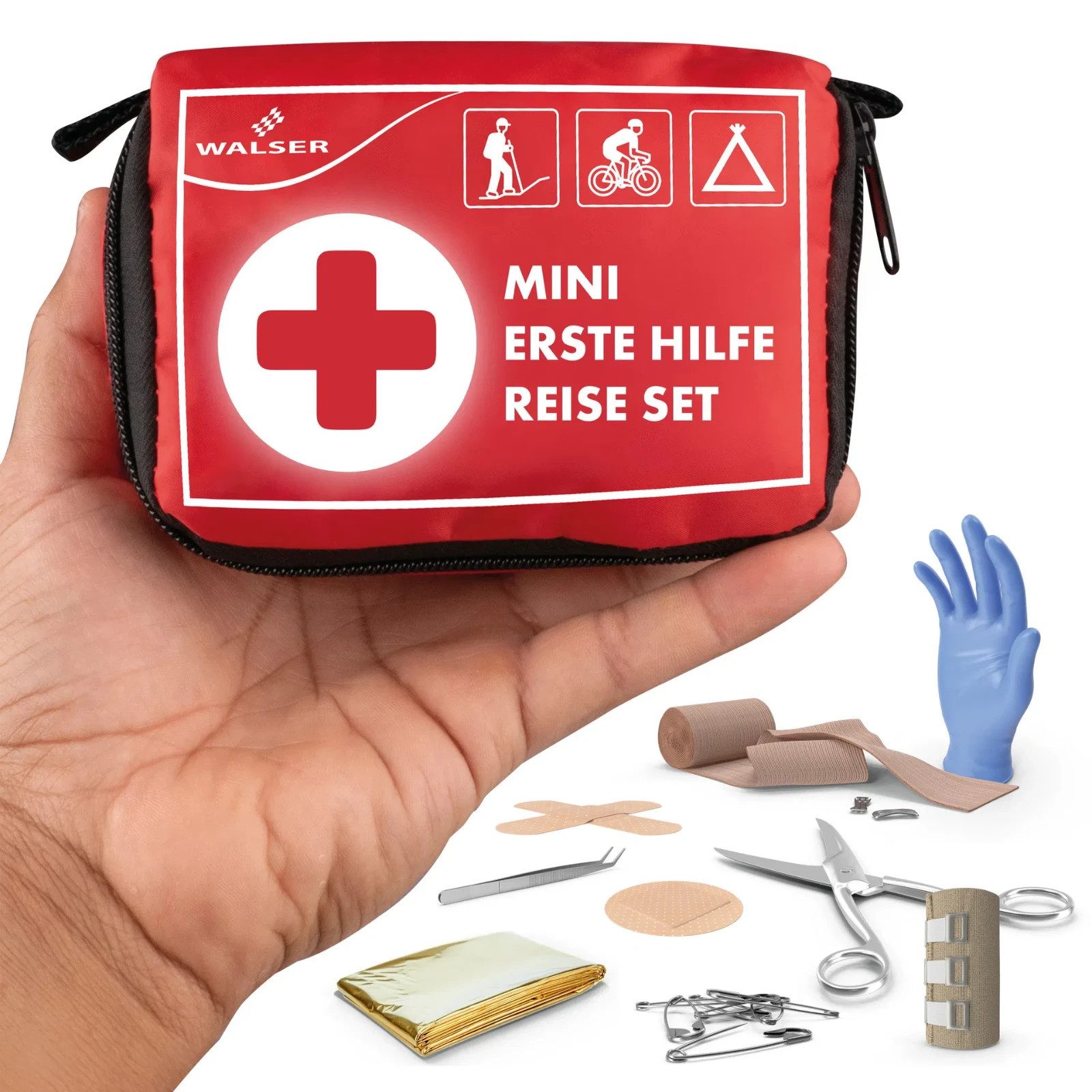 Erste-Hilfe-Set Mini Verbandstasche EU-Verordnung 2017/745, wasserfest