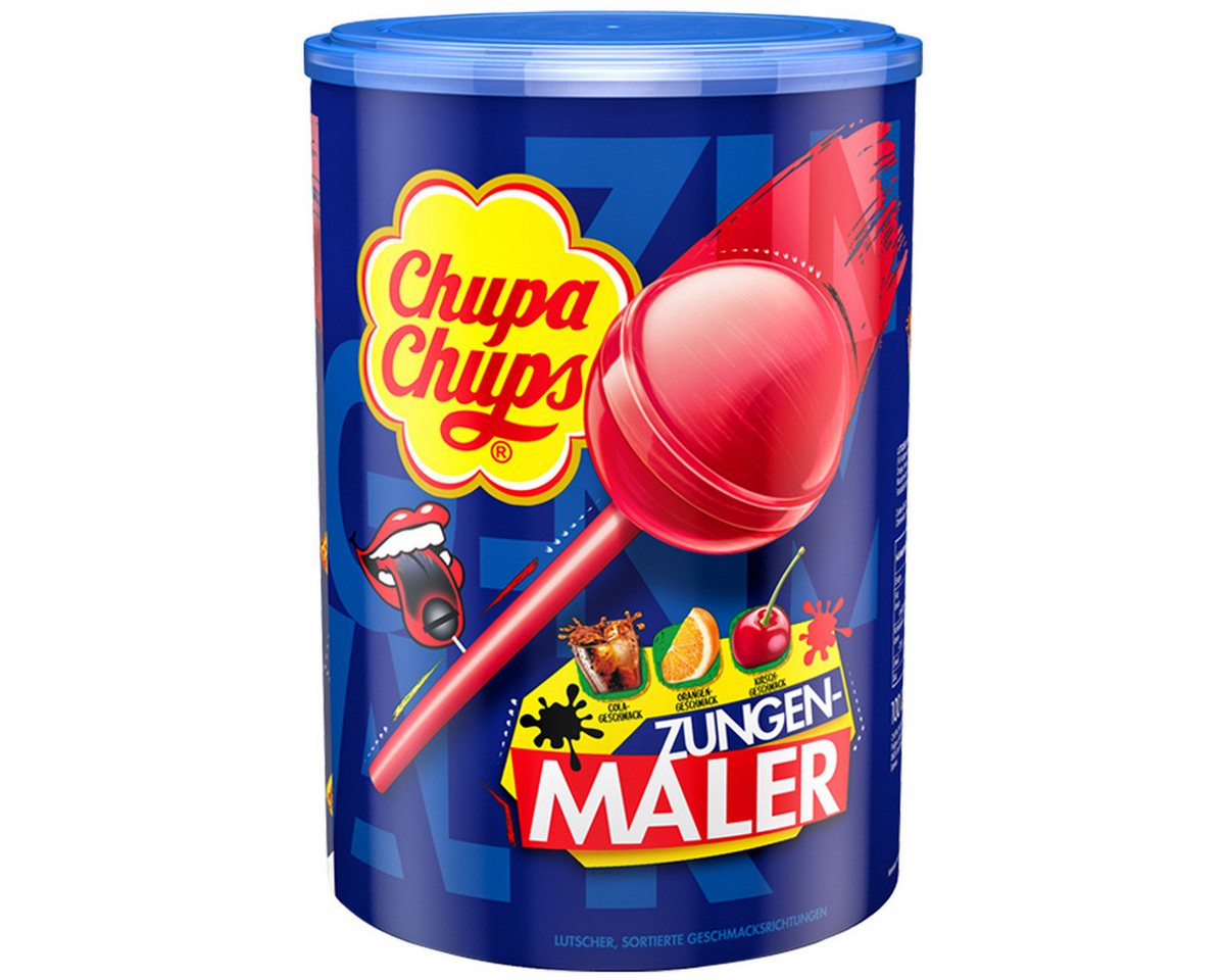 Chupa Chups Süßigkeit, Chupa Chups Zungenmaler Kirsche Orange Cola fruchtig 100er 1200g