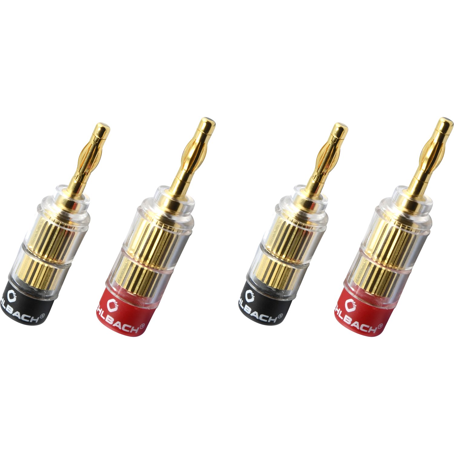 OEHLBACH Audio-Adapter Bananen Stecker, Vollmetall, Perfekte Kontaktsicherheit