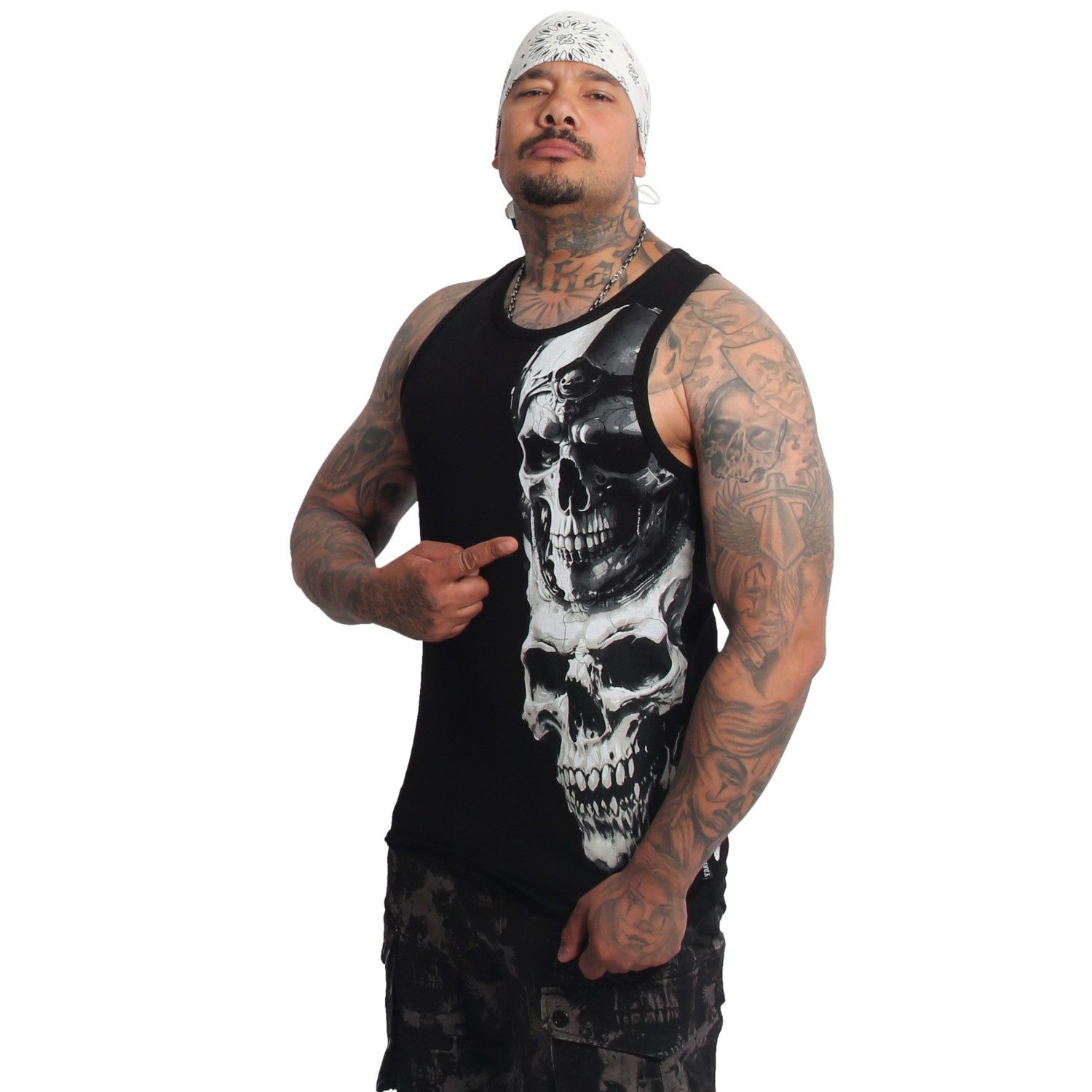 YAKUZA Muskelshirt Mouth mit Ringerrücken günstig online kaufen
