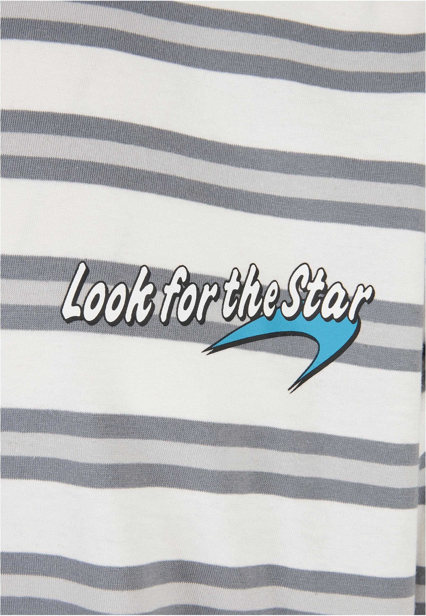 Oversize Starter T-Shirt Herren Starter Label (1-tlg) for the Look palewht/heavymetal/l.asphalt Black Tee Striped Star