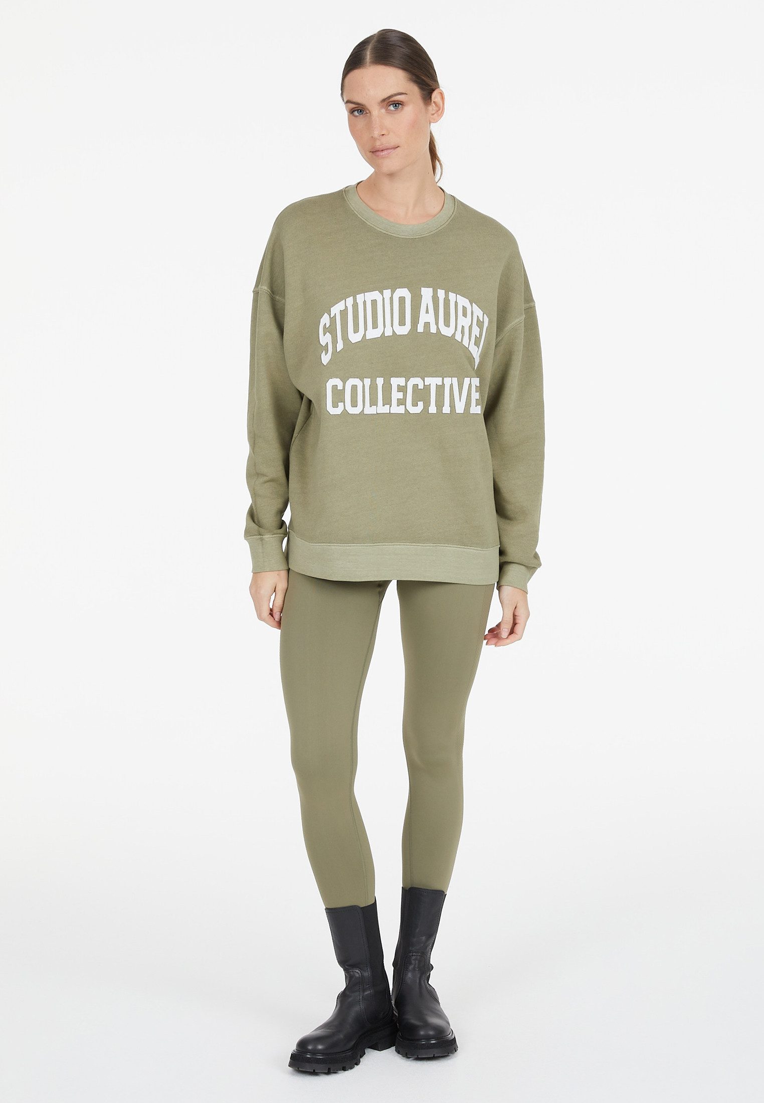 MARC AUREL Sweatshirt mit Logo-Applikation