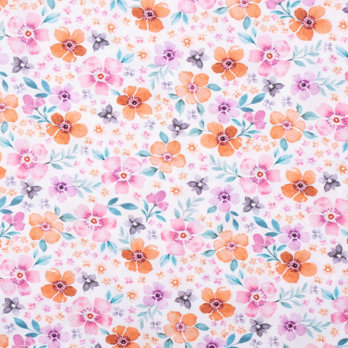SCHÖNER LEBEN. Stoff Baumwollstoff Meterware Popeline Fine Poplin Digitaldruck bunt 145cm, allergikergeeignet,atmungsaktiv,pflegeleicht,Digitaldruck