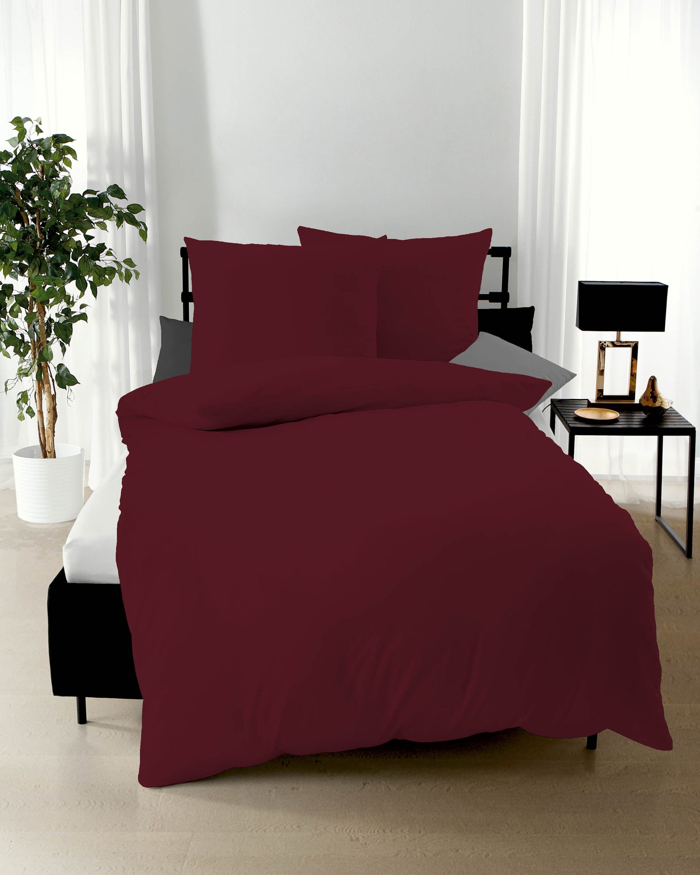 Kaeppel Bettwäsche Uni, Mako-Satin, 2 teilig, Unifarben