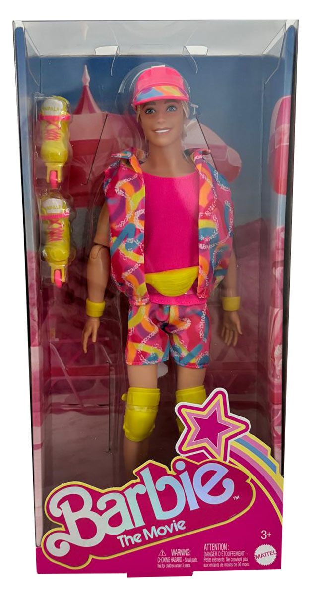 Barbie Stehpuppe Barbie The Movie, Ken mit Inline-Skates, Bauchtasse, Kappe