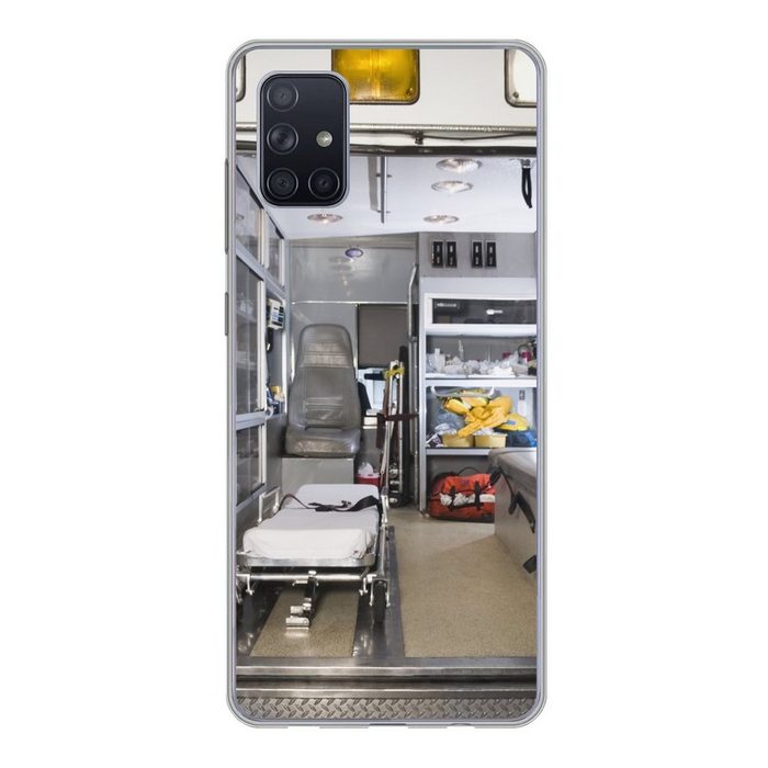 MuchoWow Handyhülle Krankenwagen mit offenen Türen Phone Case Handyhülle Samsung Galaxy A71 Silikon Schutzhülle