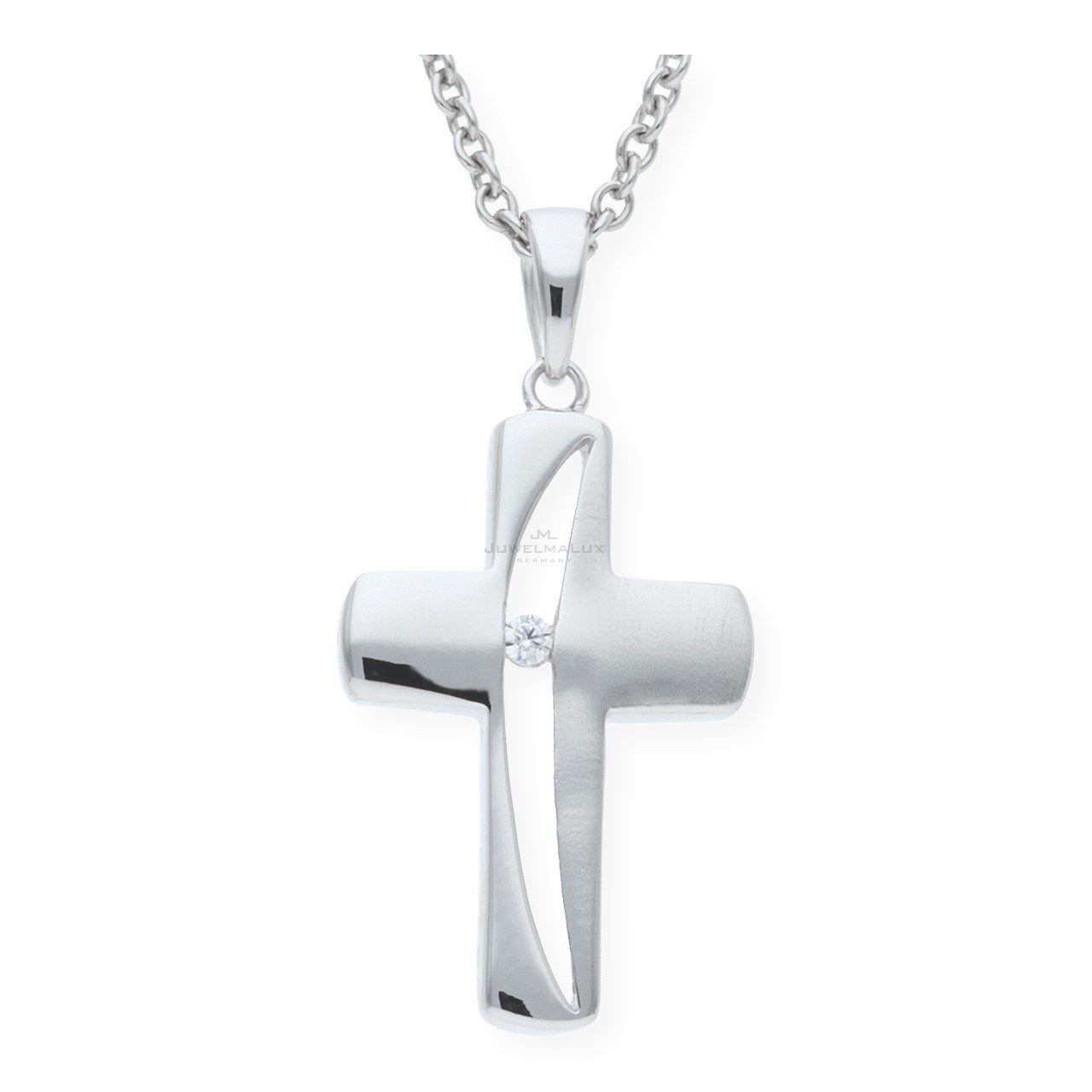 JuwelmaLux Kreuzanhänger Kettenanhänger Silber 925 Zirkonia Kreuz JL10-02-0535 JuwelmaLux (1-tlg)