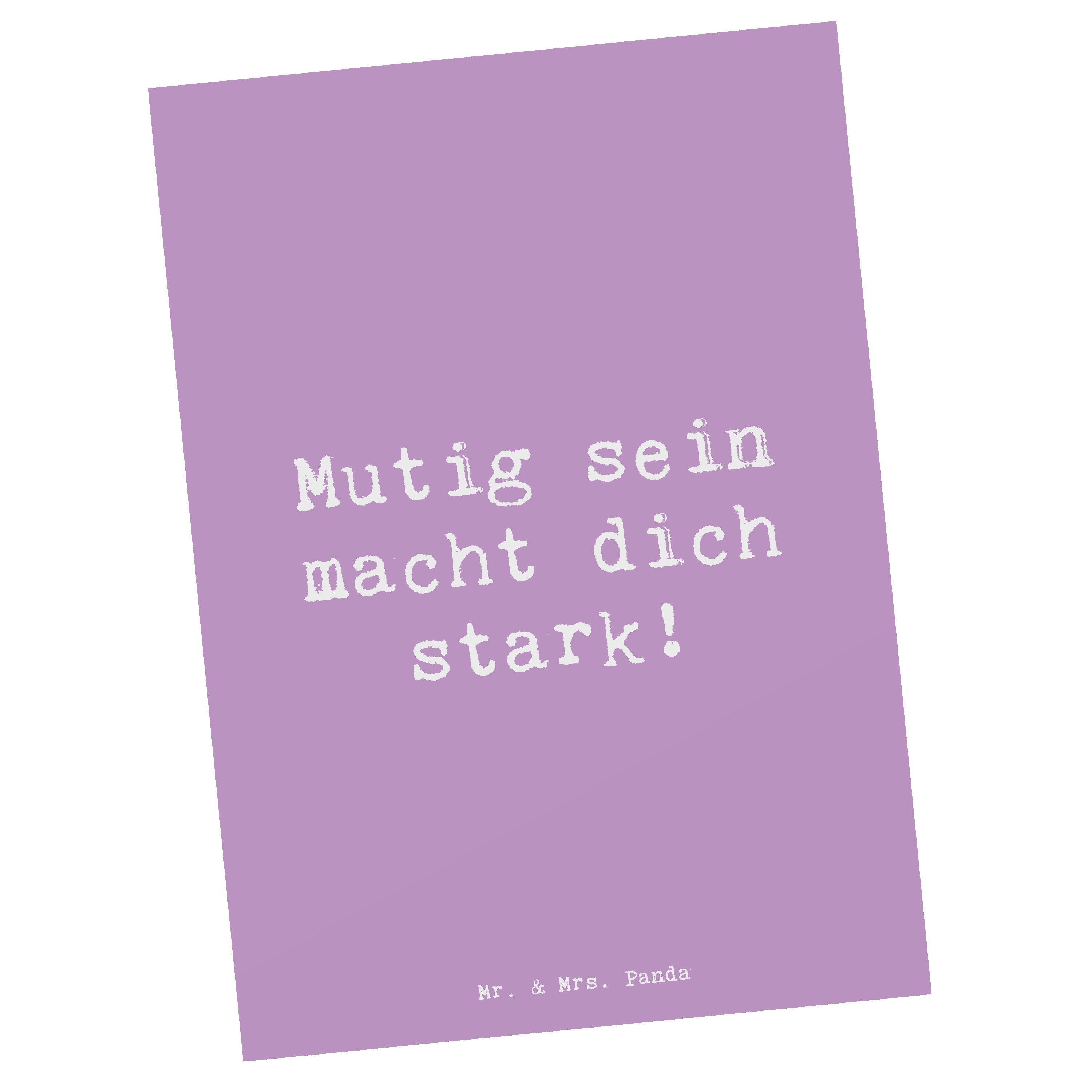Postkarte Angst überwinden - Lavendeltraum - Geschenk, Selbstvertrauen, Vertrau
