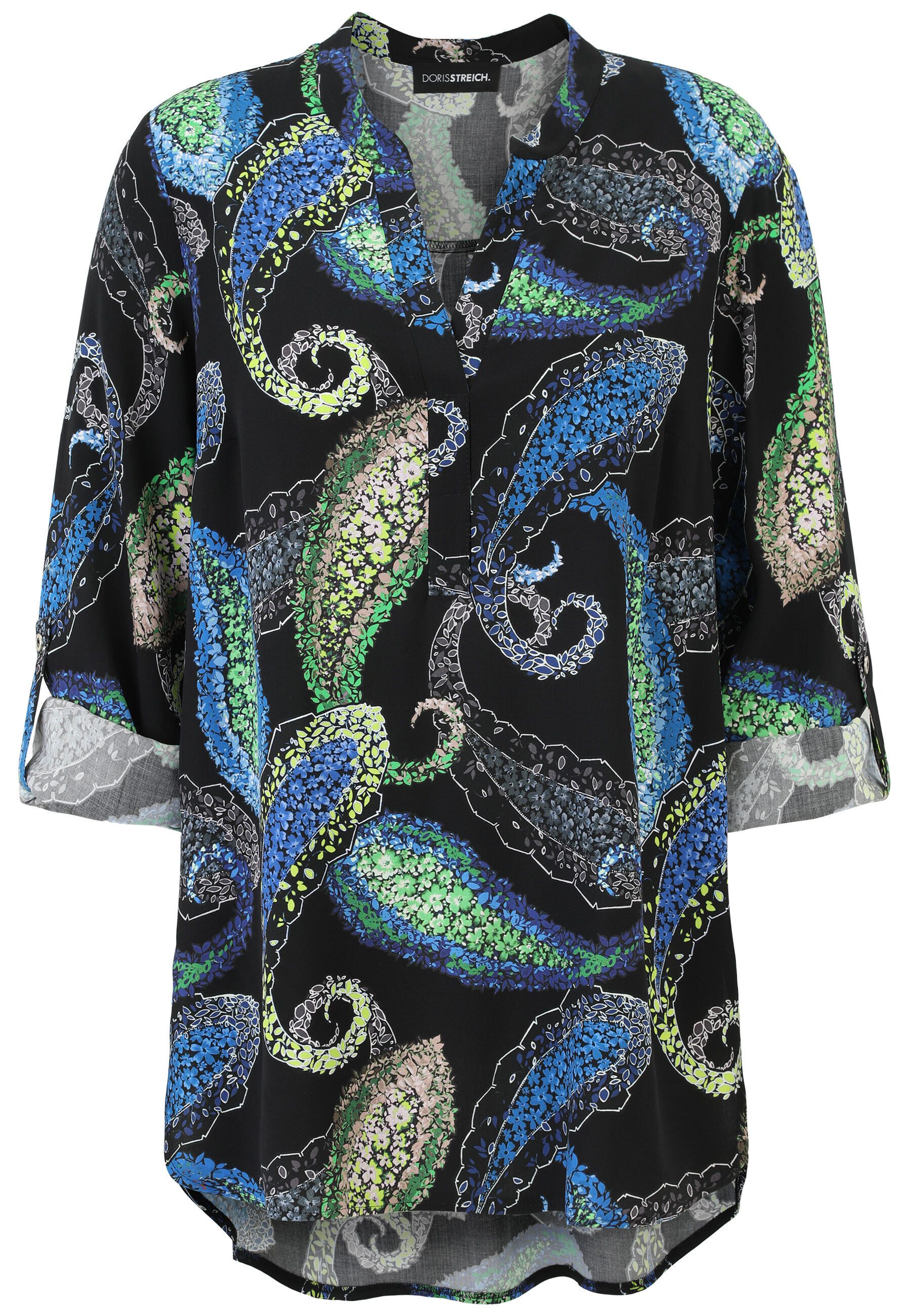 Doris Streich Langarmbluse mit Seitenschlitzen günstig online kaufen