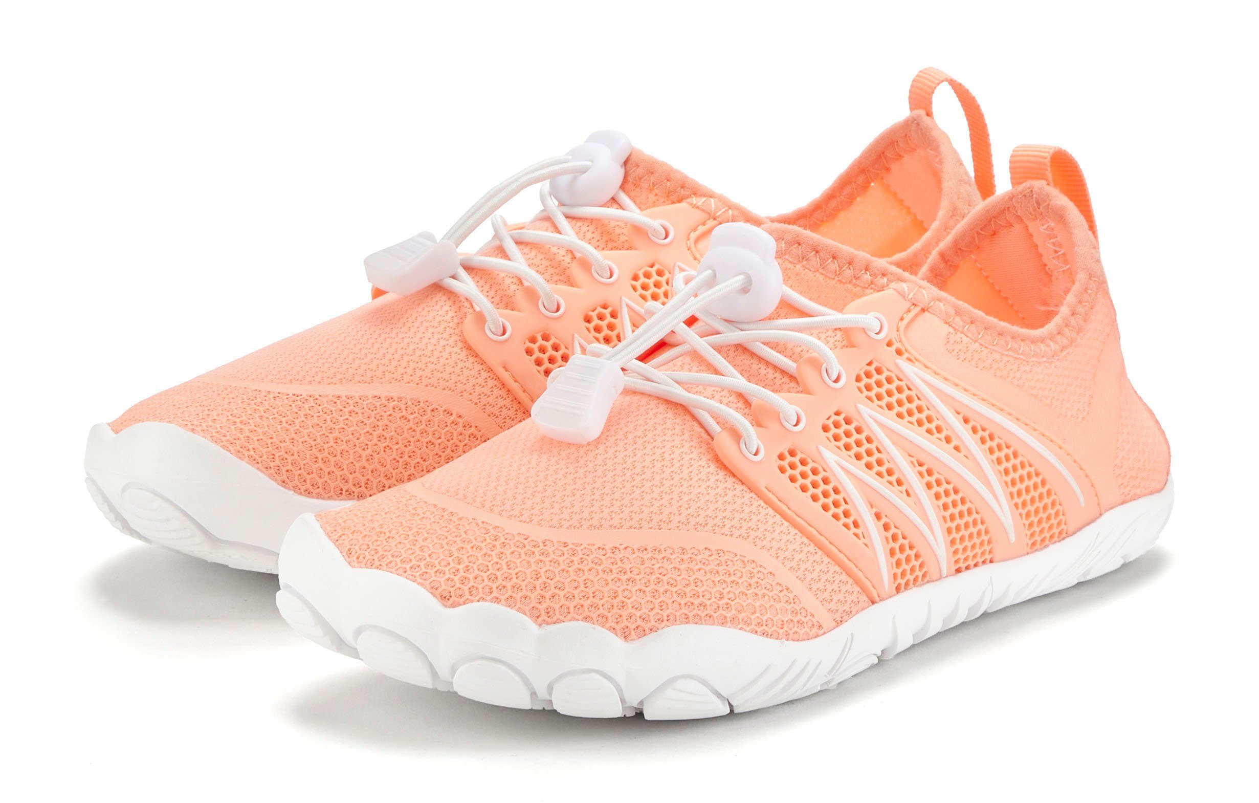 VENICE BEACH Badelatsche, Badeschuhe, Badeschlappe, Barfußschuh, leichter Slipper Aquaschuh Wasserschuh mit elastischen Bändern, schnelltrocknend VEGAN