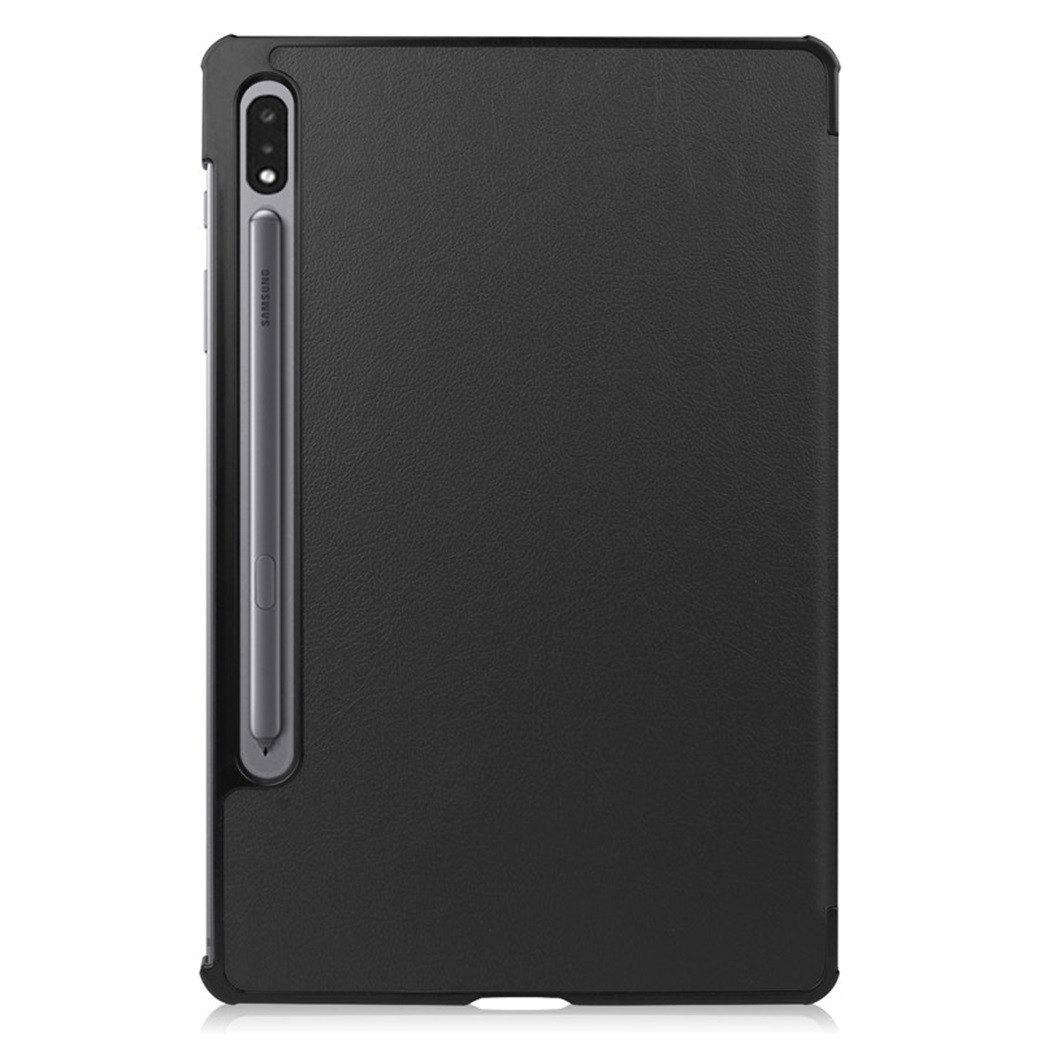 FroShop Tablet-Hülle Schutzhülle für Samsung Galaxy Tab S7+ / S8+ Plus FE Lite 12.4", 2022 2021 2020 Etui Tasche Cover Wake Up / Sleep - Farbe SCHWARZ