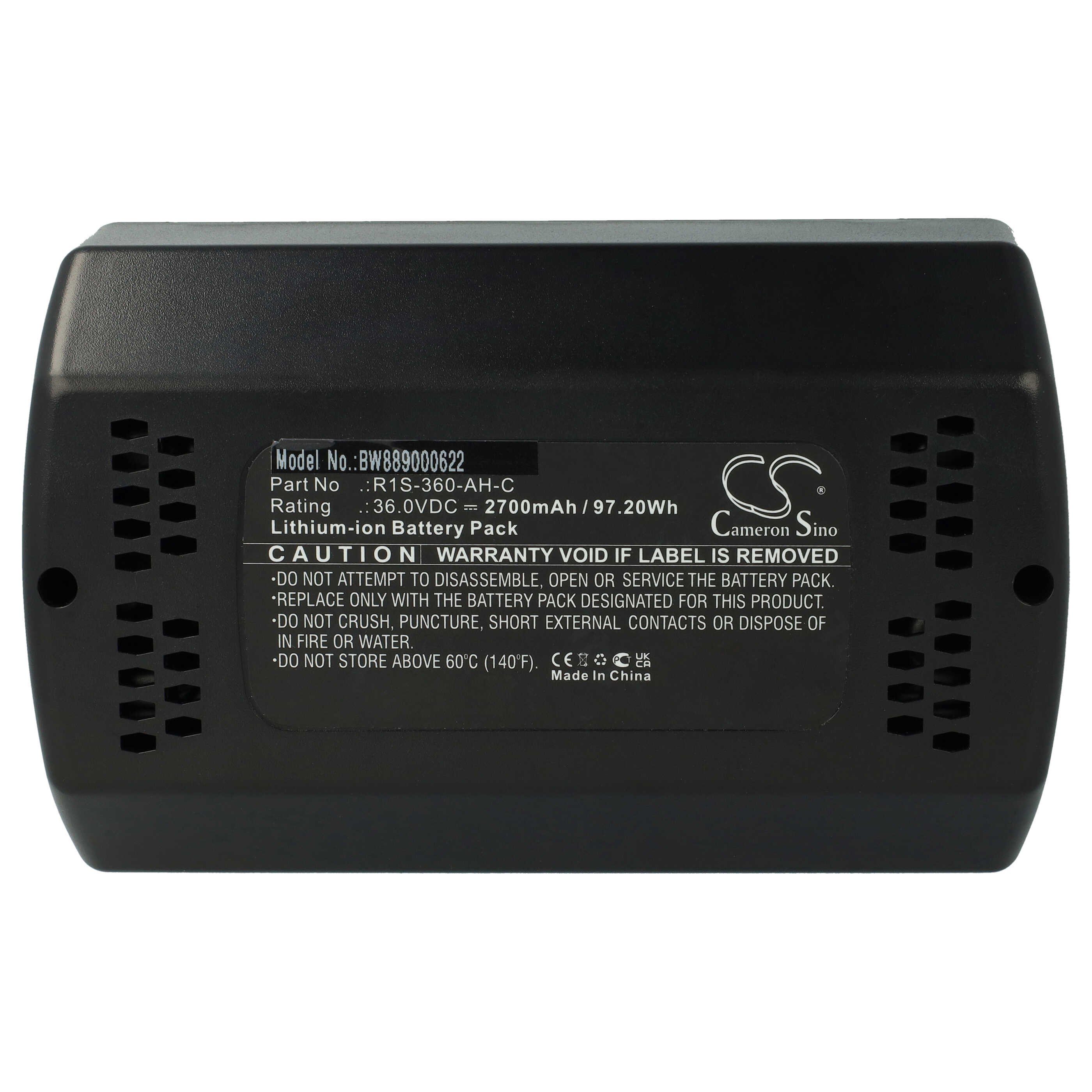 Vhbw Passend Für Garden Feelings IAM 36-3730 F, IAM 36-4340-1N F Akku Akku Li-Ion 3000 MAh 36 V Leistungsfaehiger Austausch Akku Fuer Werkzeug Powertools Wie S021606g