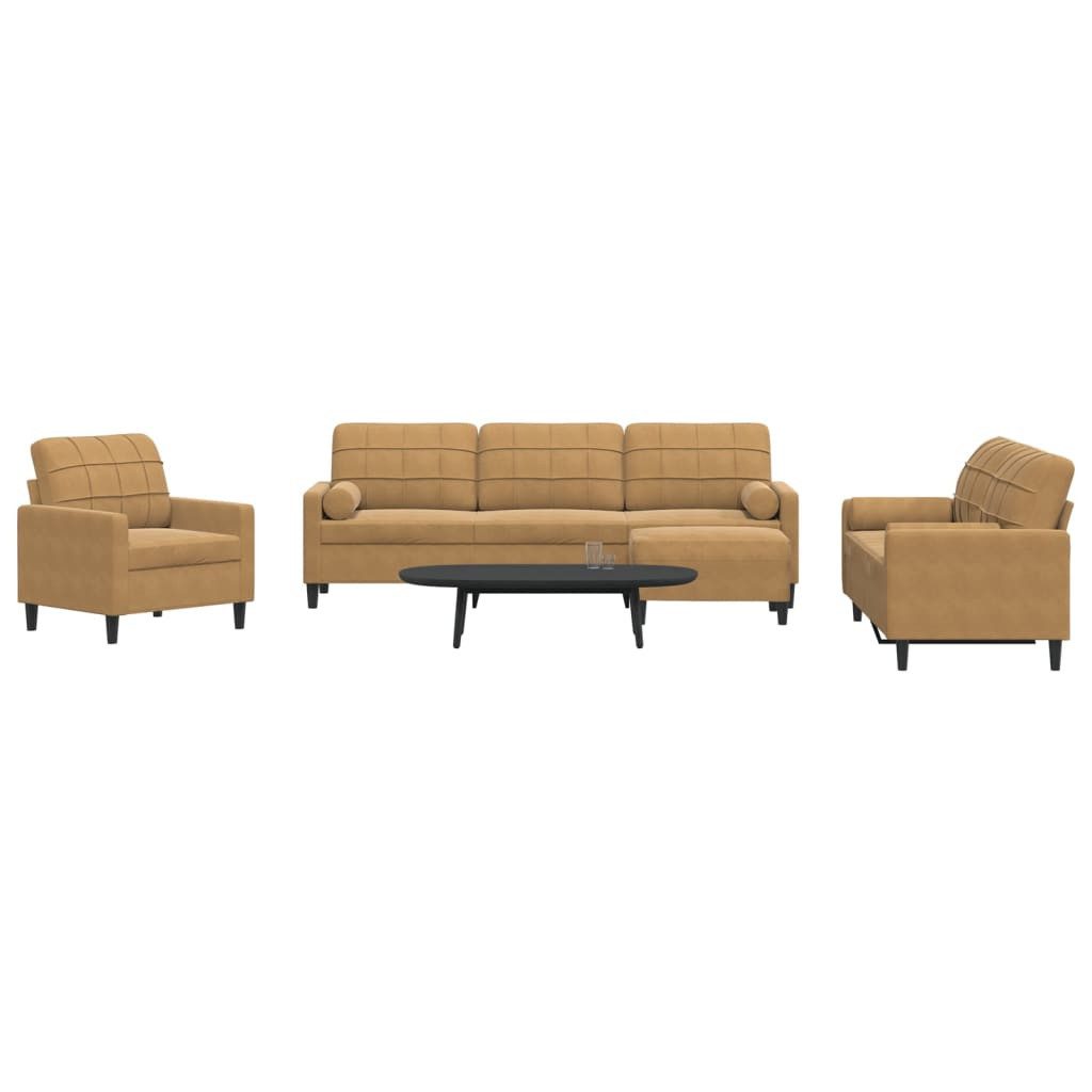 vidaXL Sofa 4-tlg. Sofagarnitur mit Kissen günstig online kaufen