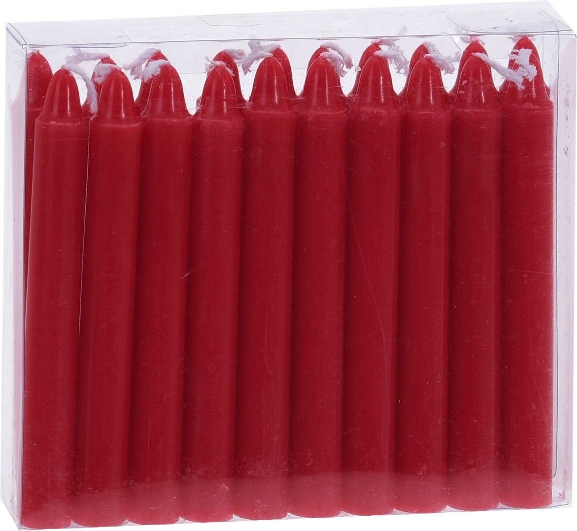 Spetebo Adventskerze Kleine Echtwachs Stabkerzen 20er Pack - rot (Set, 20-tlg., 20-teilig), Christbaum Weihnachtsbaum Deko Kerze klein