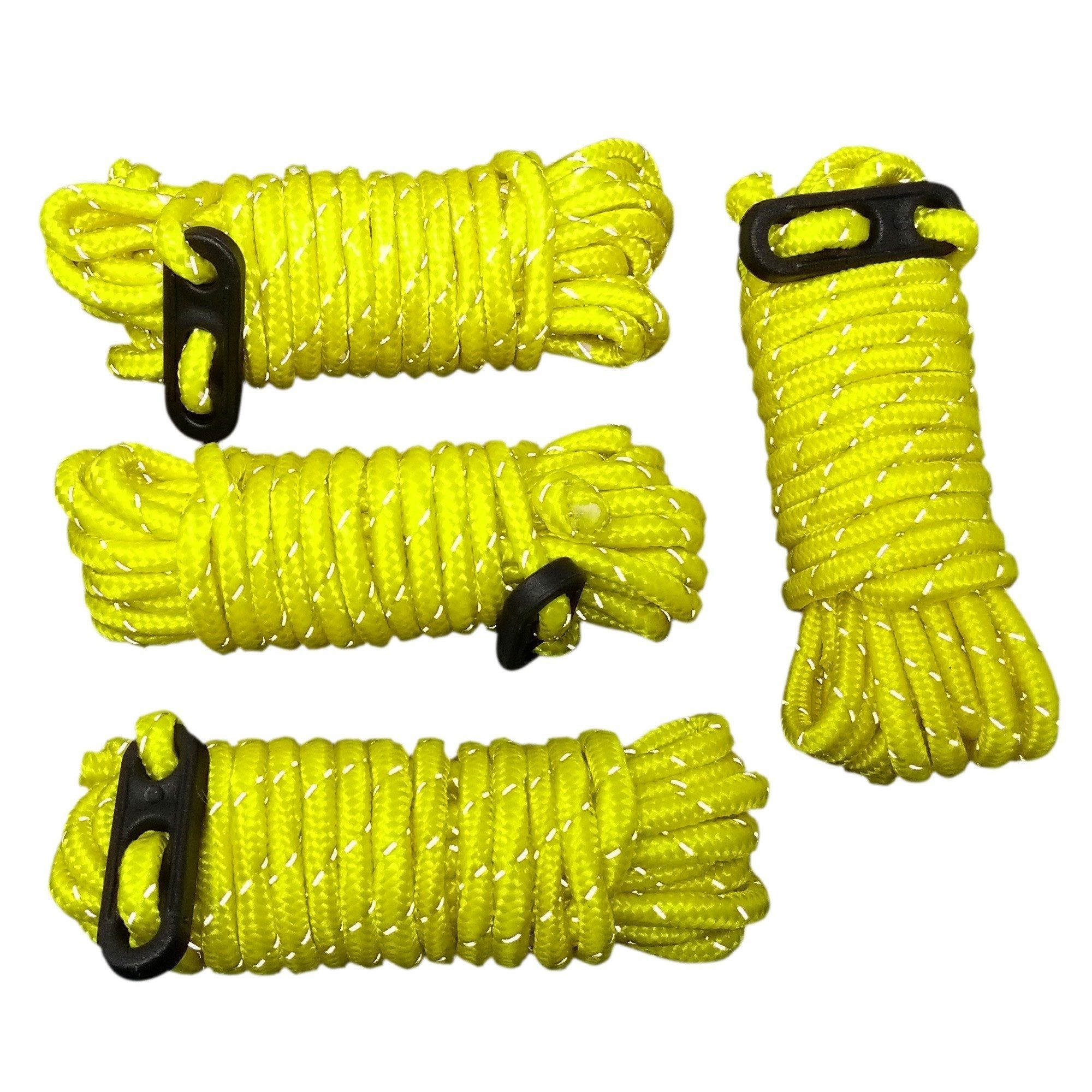 ToCi 8x Zelt-Abspannseil Ø4mm Nylon Zeltschnur Zeltleine Spannleine 3,8m Abspannleine