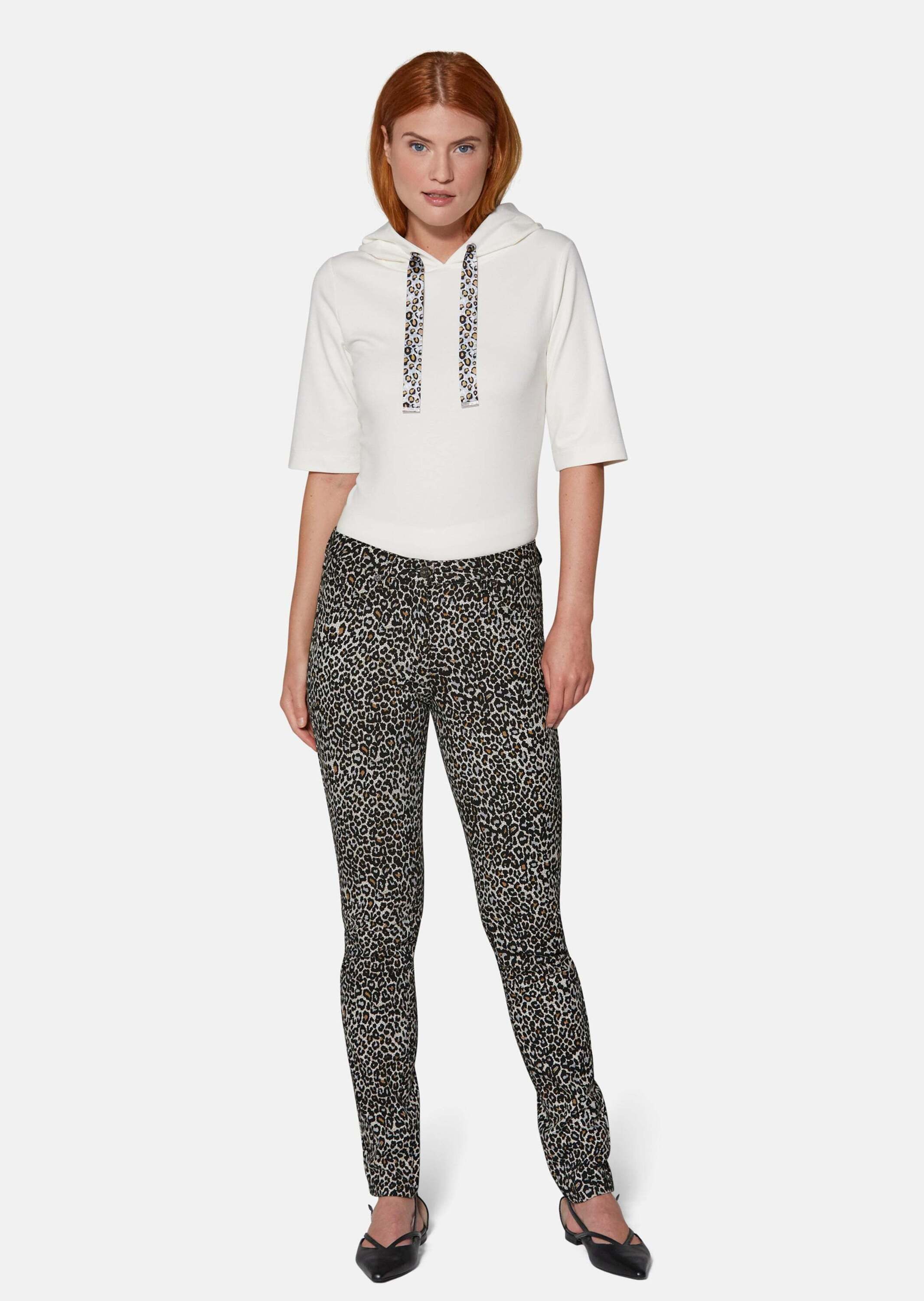 MADELEINE Gerade Jeans Jeans mit Leomuster