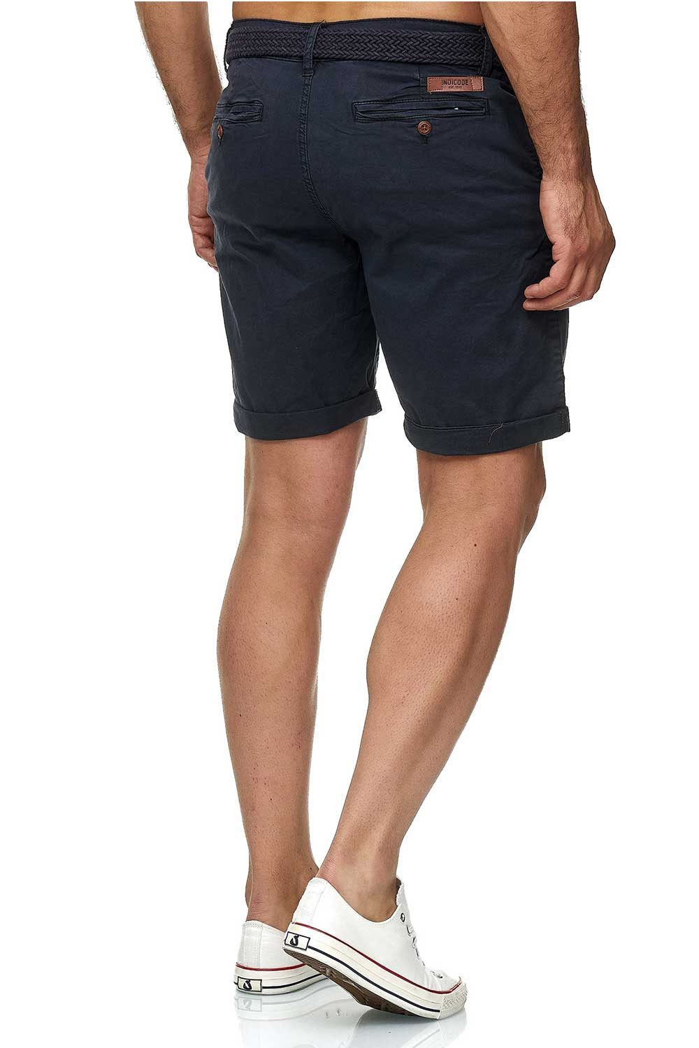 INDICODE Shorts Herren kurze Hose mit Gürtel - Conor - Aus Baumwolle - Regular Fit Freizeithose - Sportlich eleganter Look - Bequemes Stretch Material – Bild 4 von 4