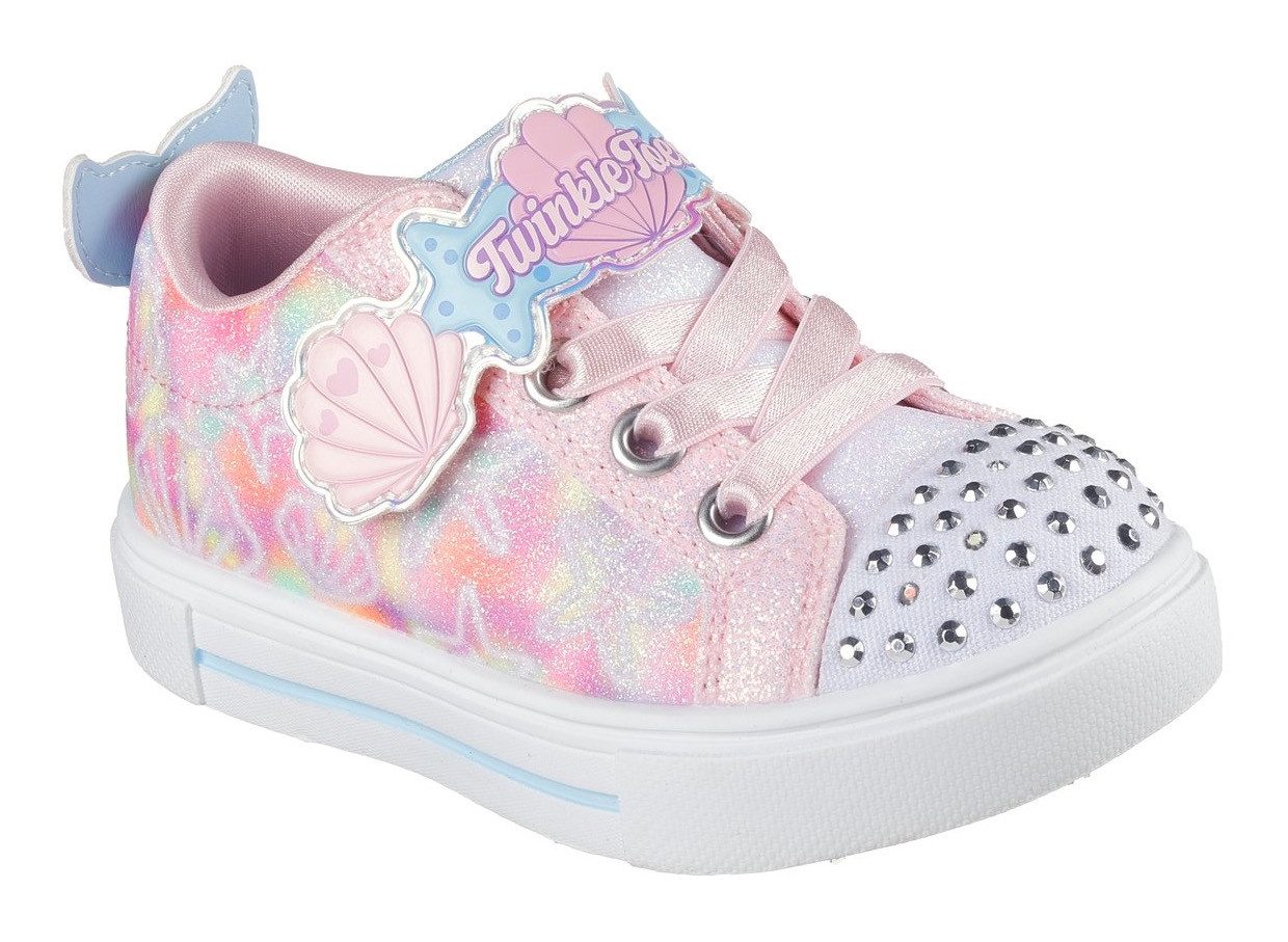 Skechers TWINKLE SPARKS LIGHTS Lauflernschuh Sneaker,Blink,-Klettschuh mit Glitzer, Größenschablone zum Download