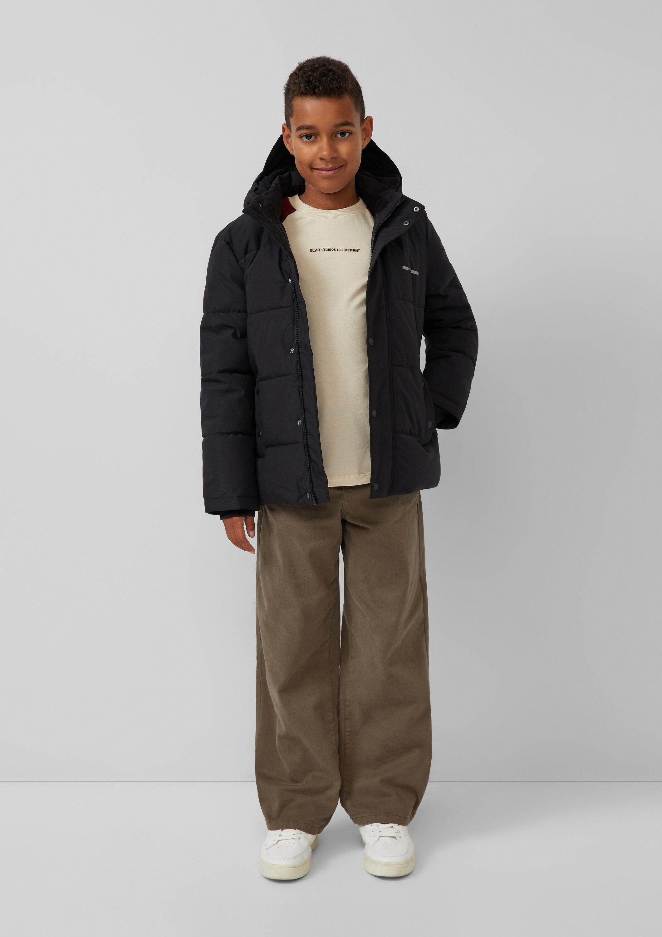 s.Oliver Winterjacke Outdoor-Jacke Steppjacke mit abnehmbarer Kapuze