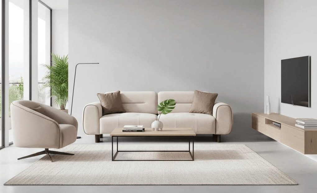 JVmoebel Modernes Wohnzimmer-Set im stilvollen Design mit 3+1 Sitzern, (2-tlg)
