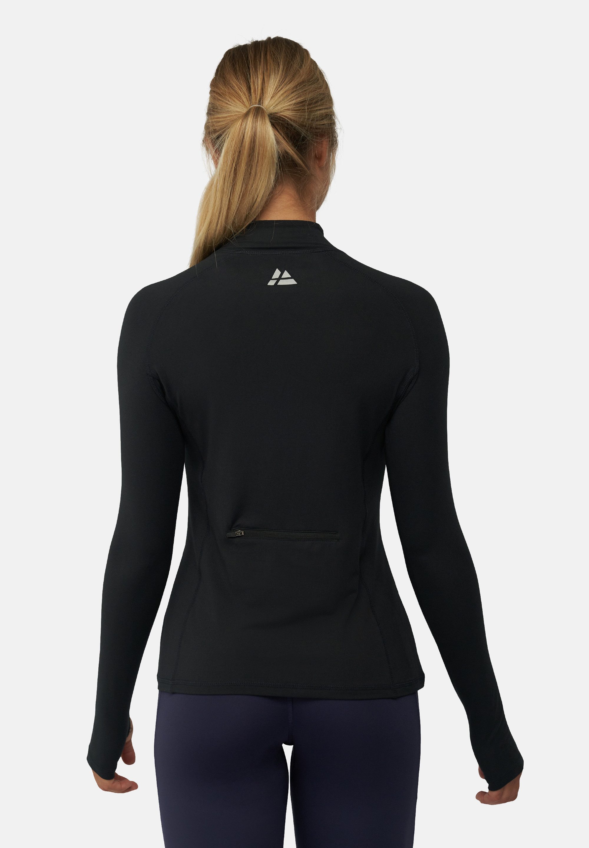 DANISH ENDURANCE Funktionsshirt Half Zip Damen Sport Funktionsshirt mit Dauemnloch & Reflexion, weich & leicht – Bild 4 von 5