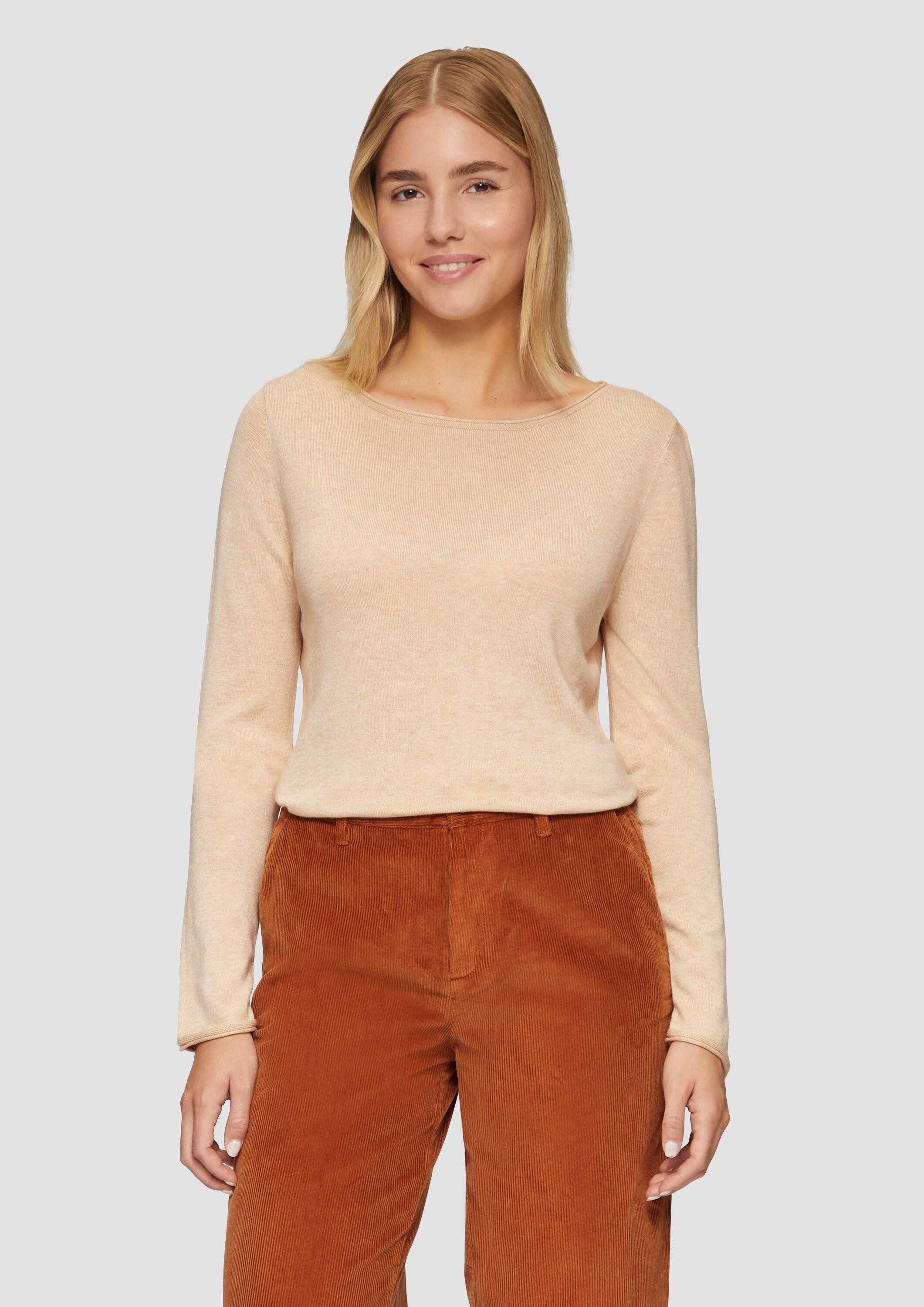 s.Oliver Longpullover Strickpullover Leichter Feinstrickpullover mit Rollka günstig online kaufen