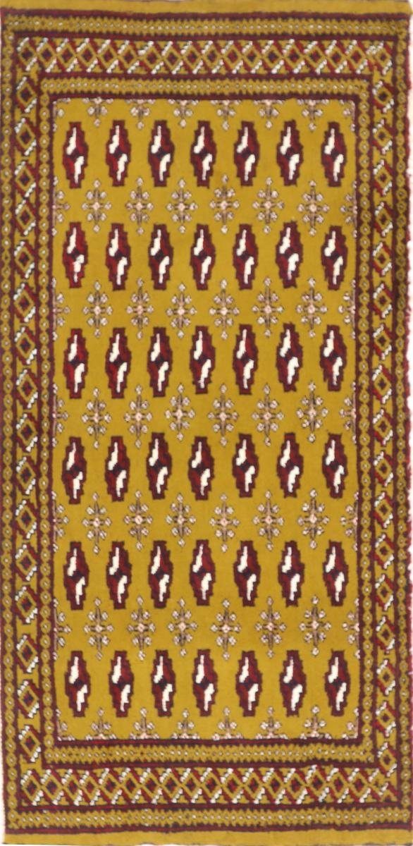 Orientteppich Turkaman 63x130 Handgeknüpfter Orientteppich / Perserteppich Läufer, Nain Trading, rechteckig, Höhe: 6 mm
