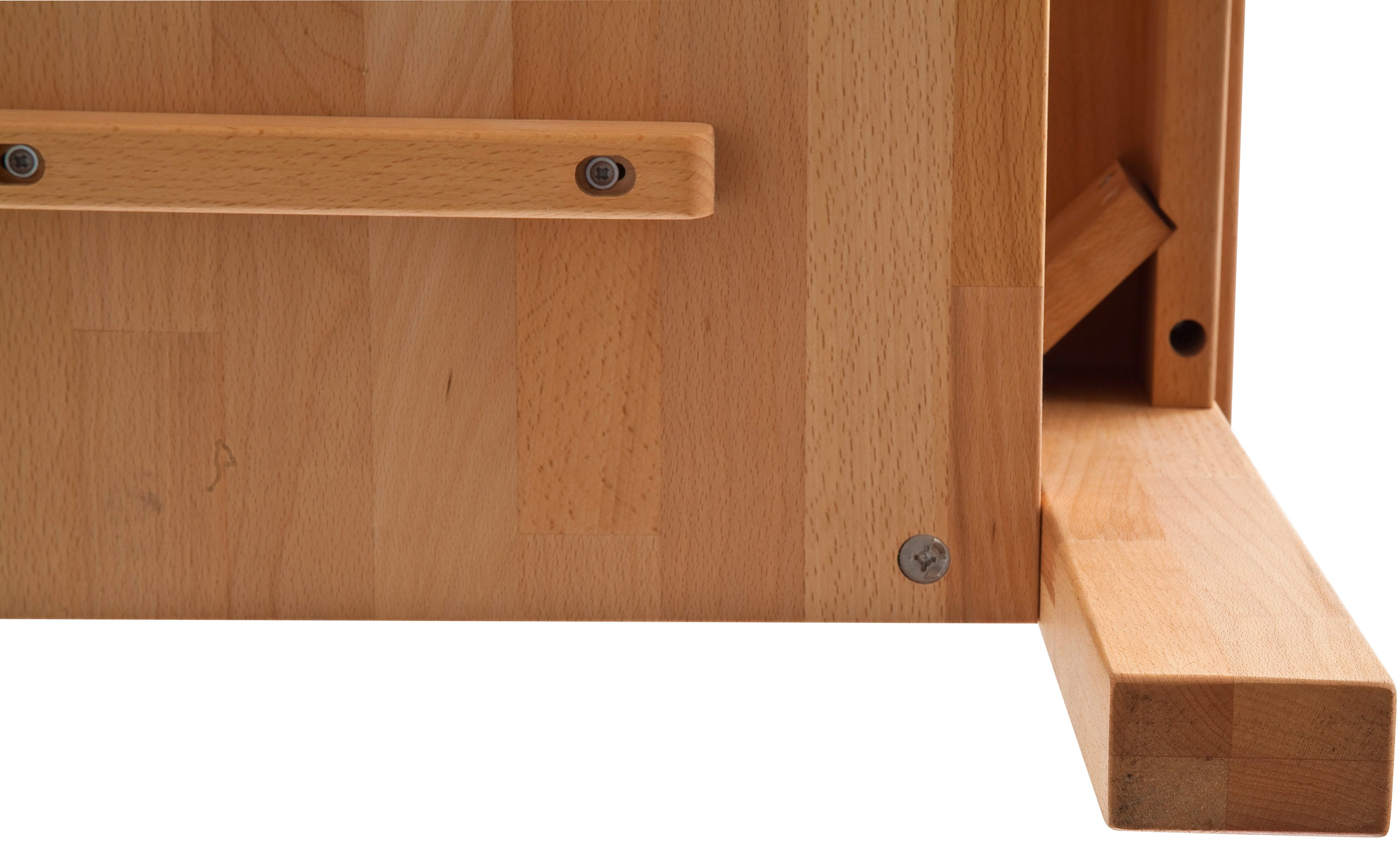 MCA living Couchtisch Fenja Wohnzimmertisch, Holztisch, Sofatisch (1-St), Massivholz, Kernbuche, rechteckig, Breite 104 cm, Made in Europe