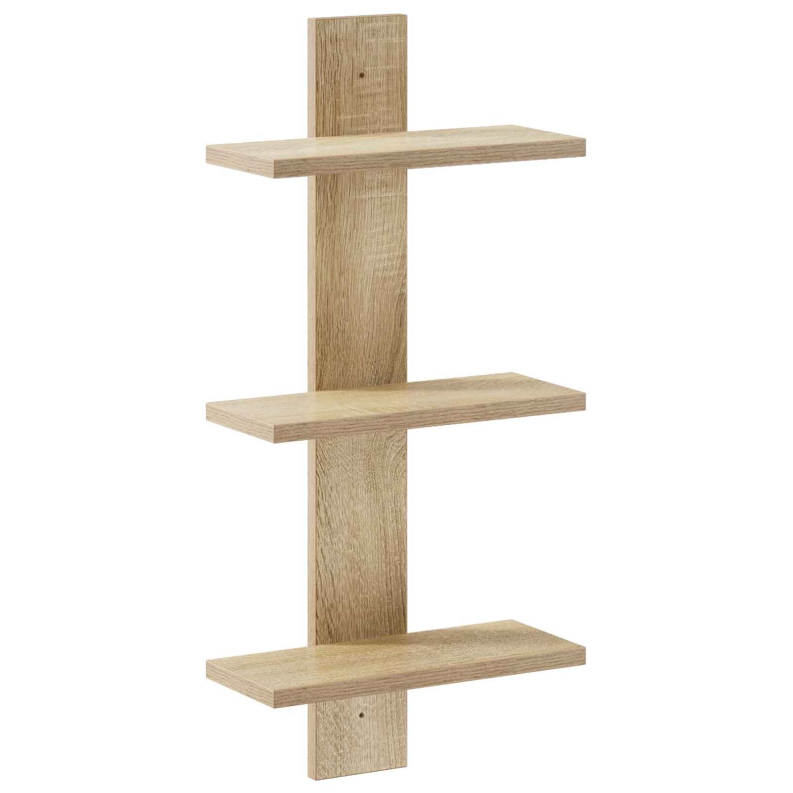 vidaXL Regal Wandregal Sonoma-Eiche 30 x 13,5 x 64,5 cm Holzwerkstoff, 1-tlg.