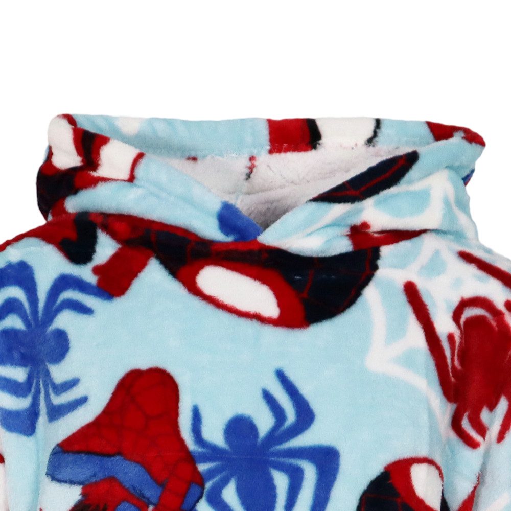 MARVEL Sweatponcho Marvel Spidey Kuschelponcho mit Ärmeln Kapuze Tasche 3-6 Jahre Bauchtasche
