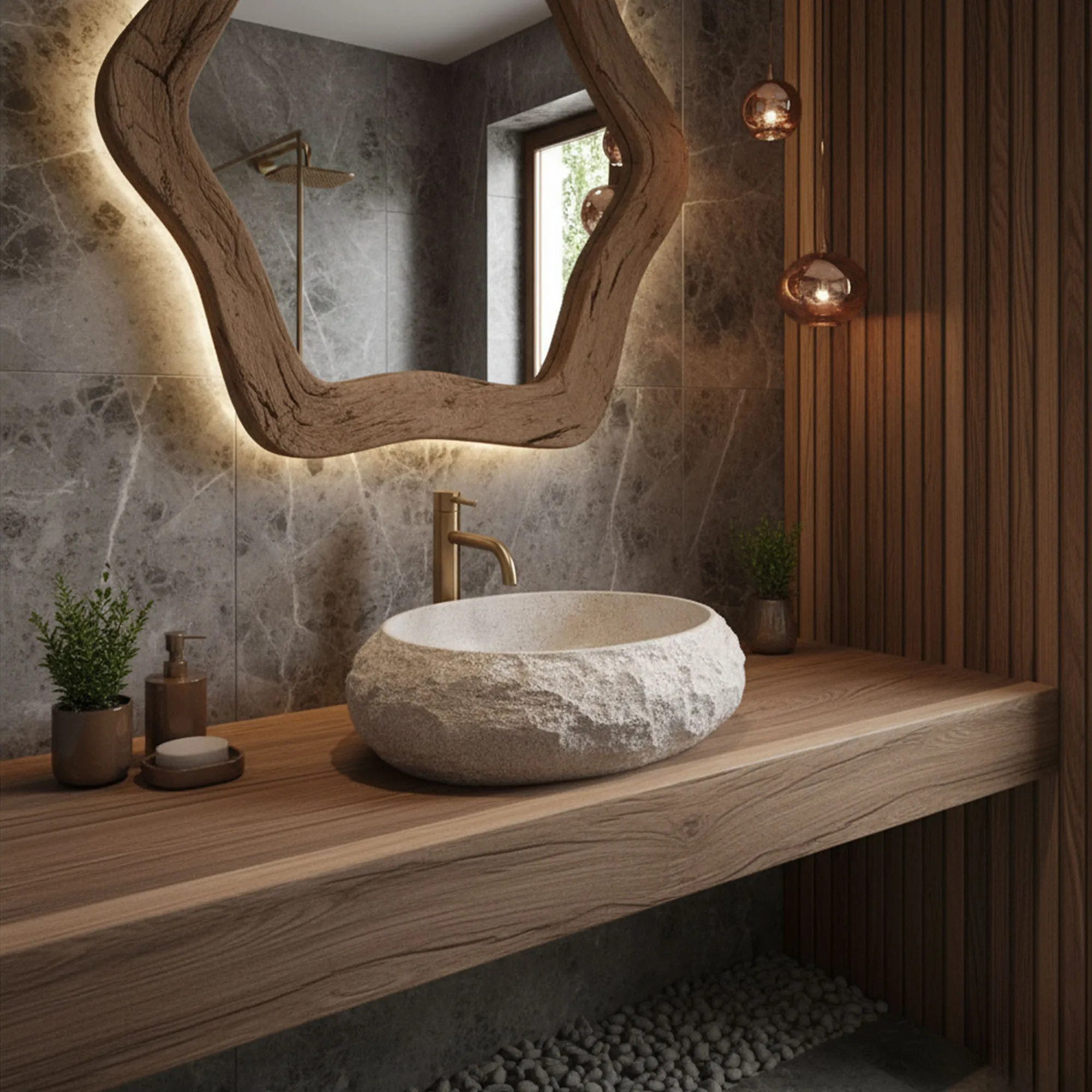 wohnwerk.idee Aufsatzwaschbecken aus Kompositstein, Designer Badwaschbecken 8 Farben – Bild 2 von 5