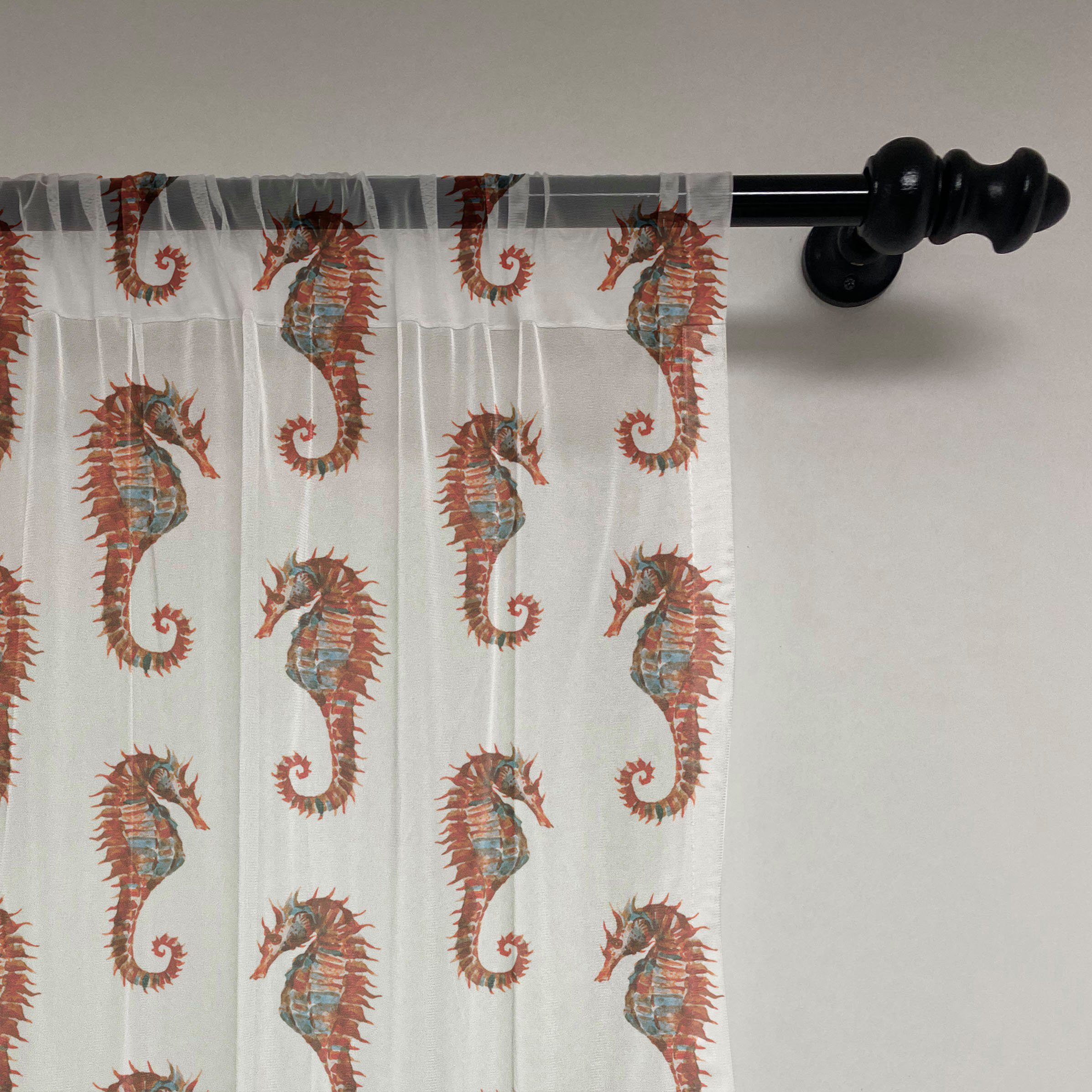 Seahorse Party Muster Abakuhaus, in Drapierung Panels, für Aquarellen Gardine Hochzeit 2 schiere den
