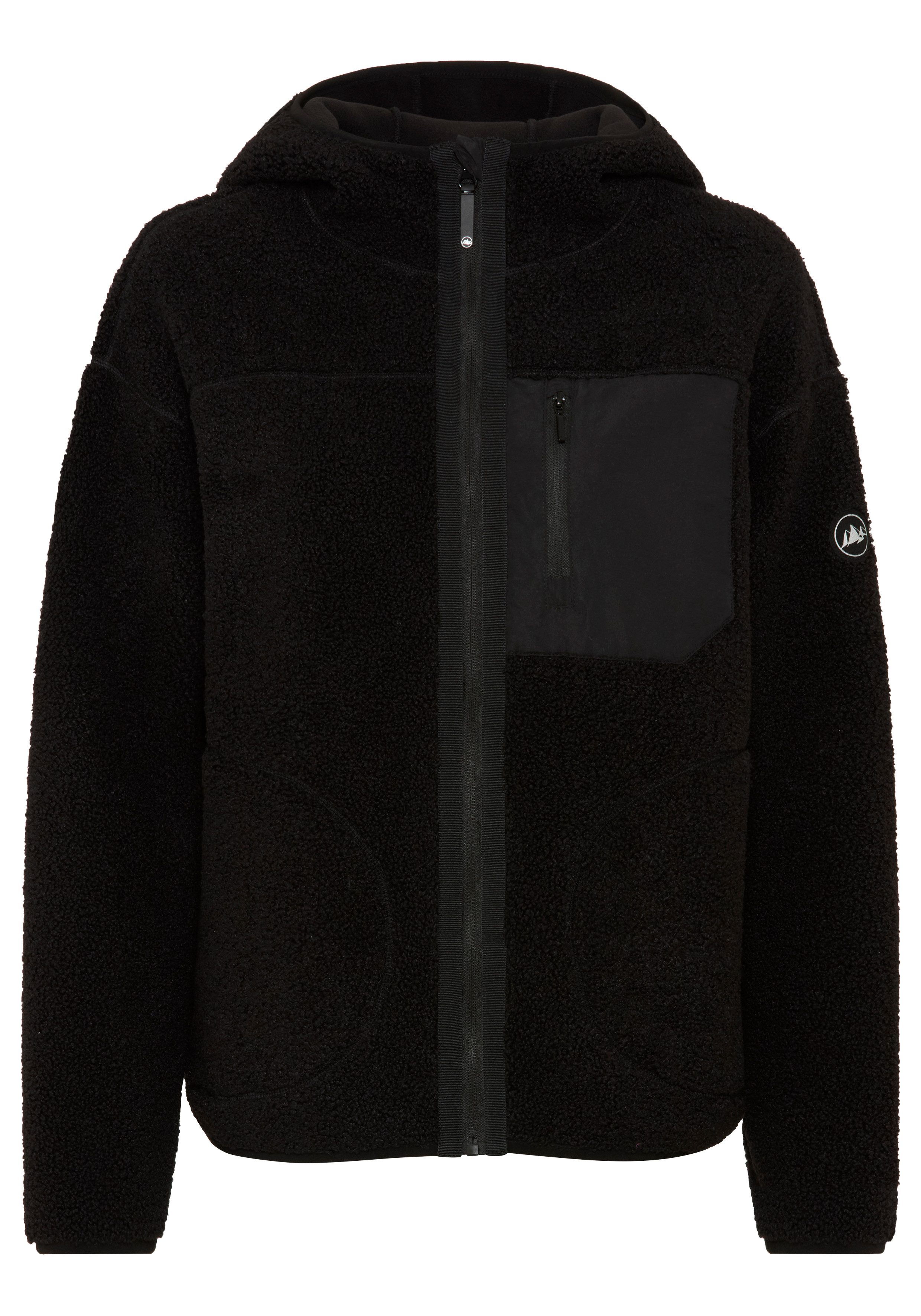 Polarino Fleecejacke aus Teddy-Fleece, mit Kapuze und Brusttasche – Bild 5 von 5
