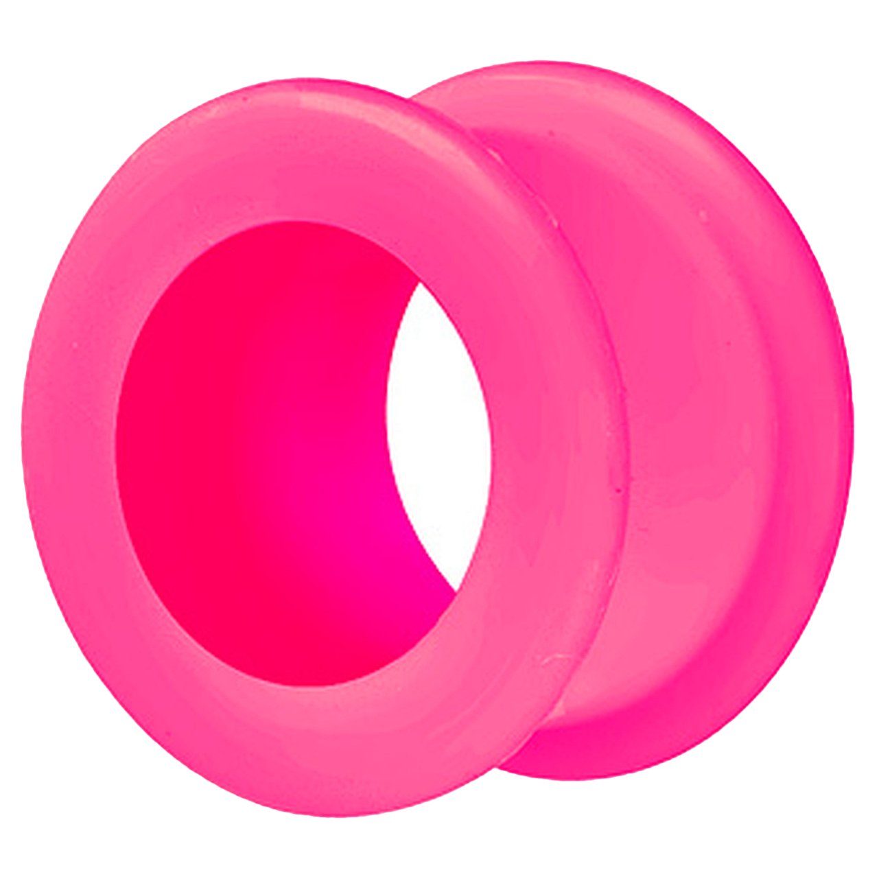 Taffstyle Plug Piercing Tunnel Silikon Flesh XXL Rund Double Extra Flexibel, Ohr Ear Big Plug Farbiger Pink Flared Creole Weich Flared