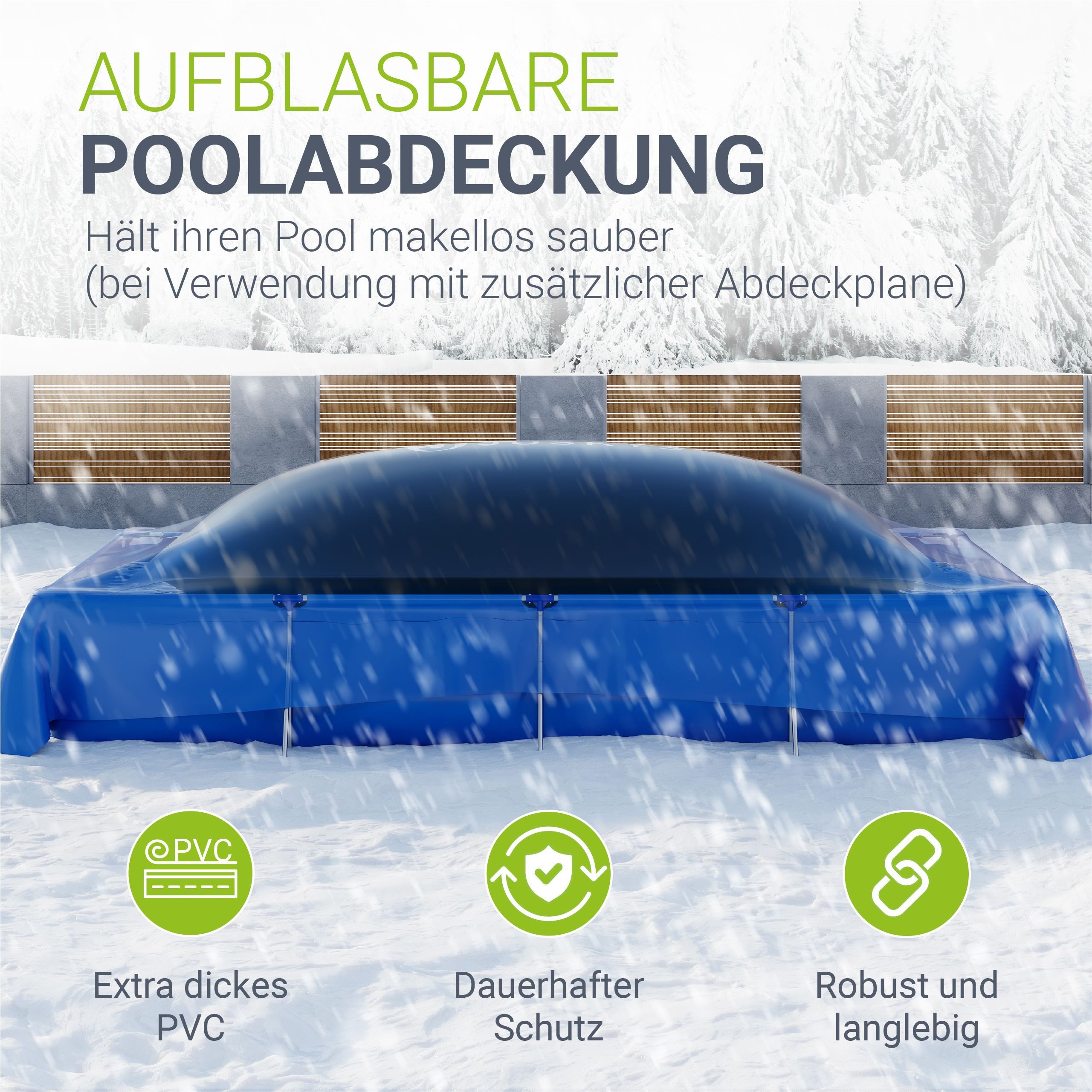 Juskys aufblasbare Whirlpoolabdeckung Viereckig 2 x günstig online kaufen
