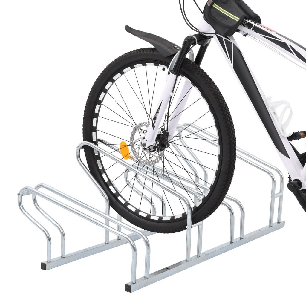 vidaXL Fahrradständer NA Fahrradständer für 4 Fahrräder Freistehend Verzinkter Stahl