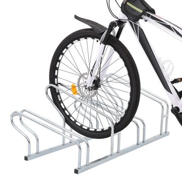 vidaXL Fahrradständer Fahrradständer für 4 Fahrräder Freistehend Verzinkter Stahl