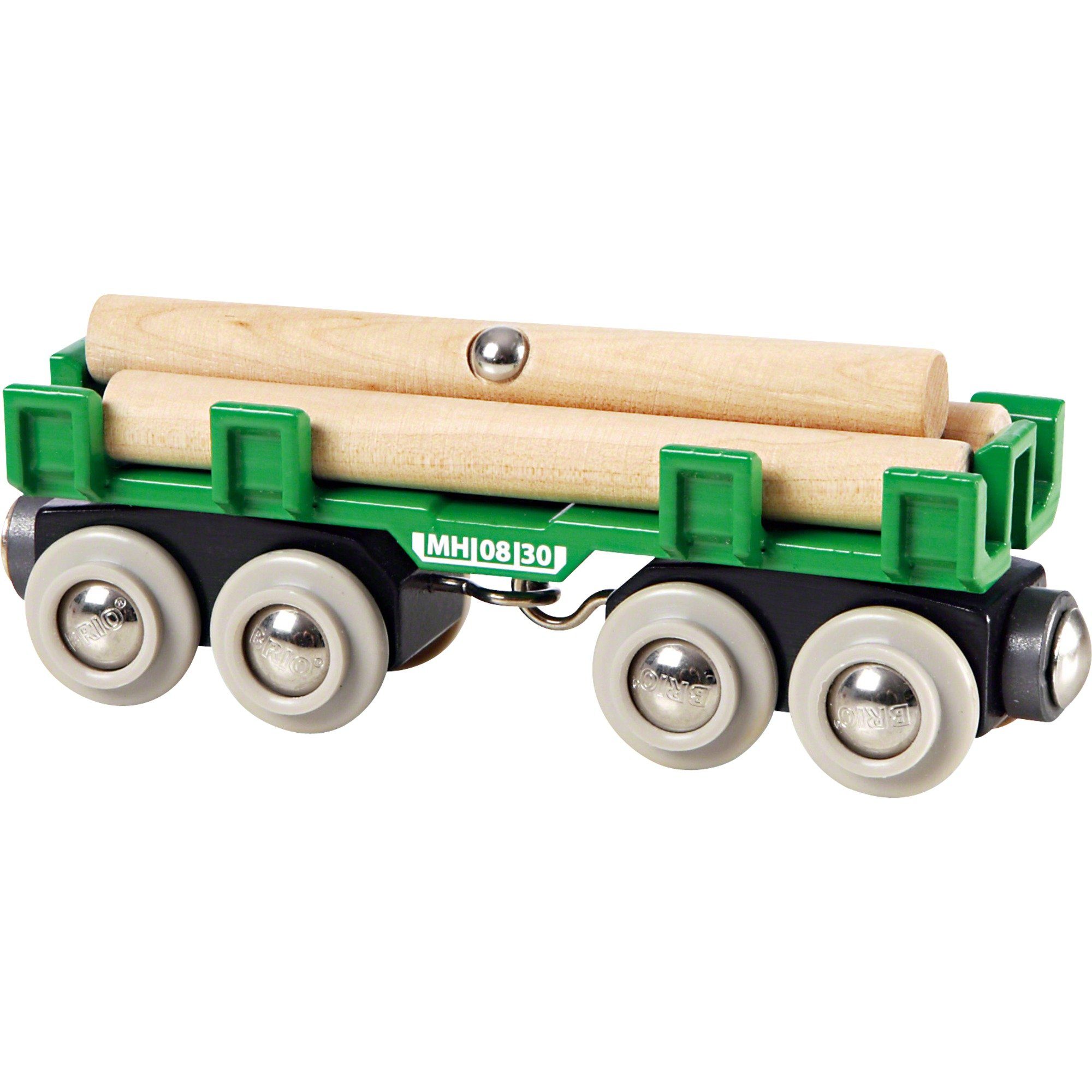 Spielzeugeisenbahn-Set BRIO World World Langholzwagen, Spielfahrzeug