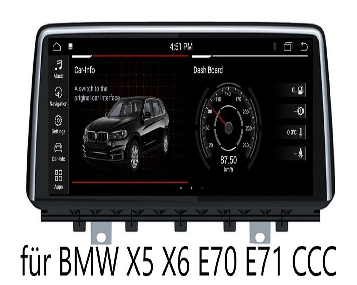 [Verschiedenes Produktsortiment!] GABITECH Autoradio BMW für X5 X6 CCC Einbau-Navigationsgerät E71 Android GPS 12 64GB Navi Carplay E70