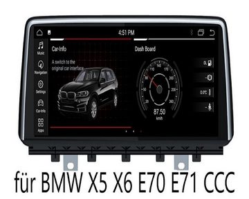 GABITECH Autoradia BMW X5 X6 E70 E71 CCC 10.2 Zoll Android 13 GPS Navi Carplay Einbau-Navigationsgerät