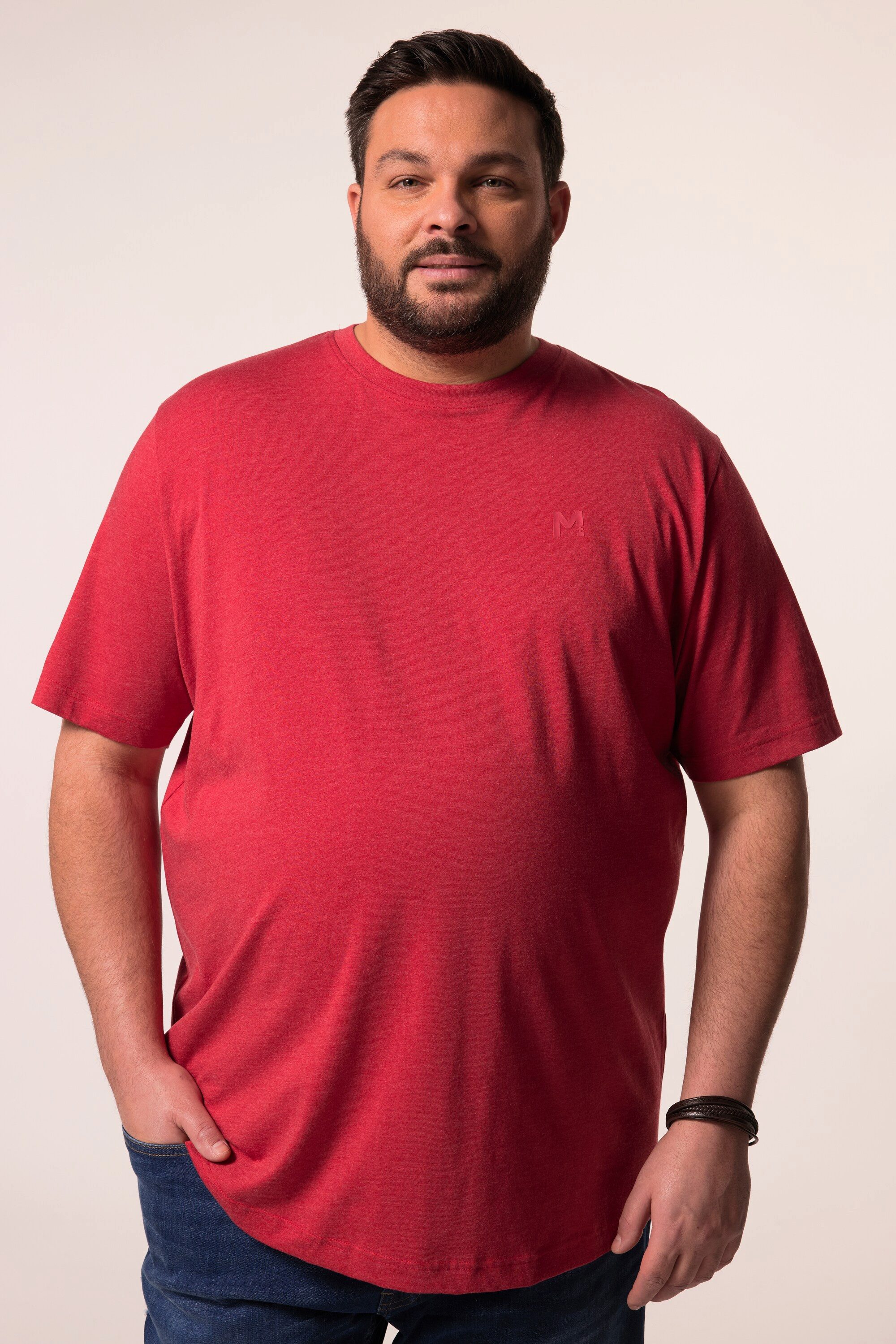 Men Plus T-Shirt Men+ T-Shirt Basic Halbarm Rundhals bis 8 XL günstig online kaufen