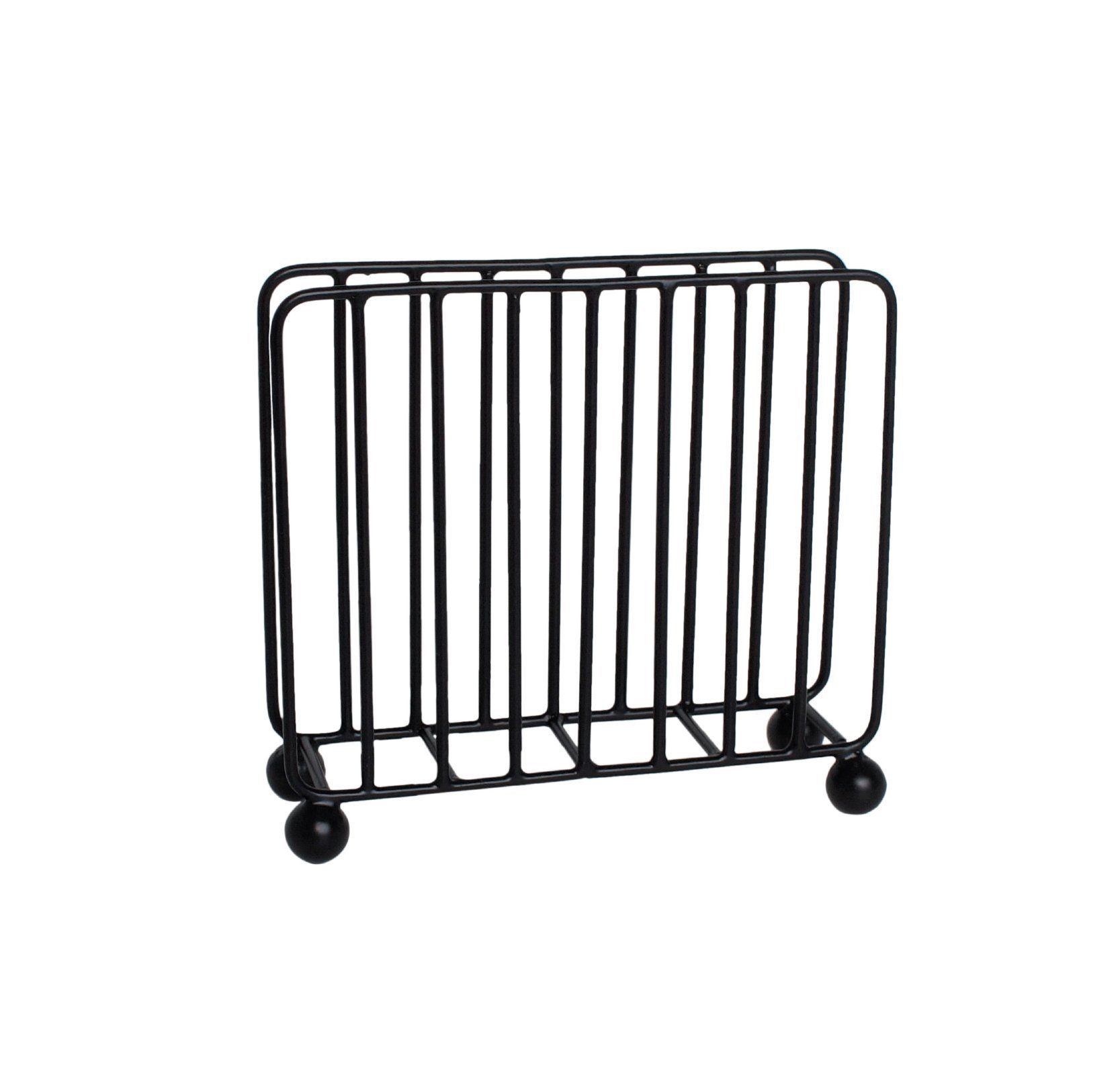 LaLe Living Serviettenhalter Nisa in Schwarz, 16 x 13,5 cm, Eisen