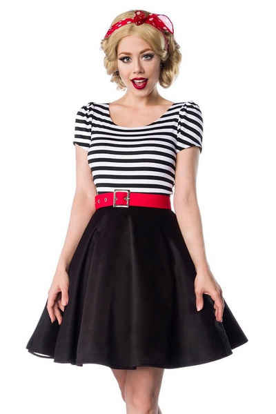 BELSIRA A-Linien-Kleid »Vintage Rockabilly Jersey Kleid Retrokleid Minikleid mit Tellerrock«