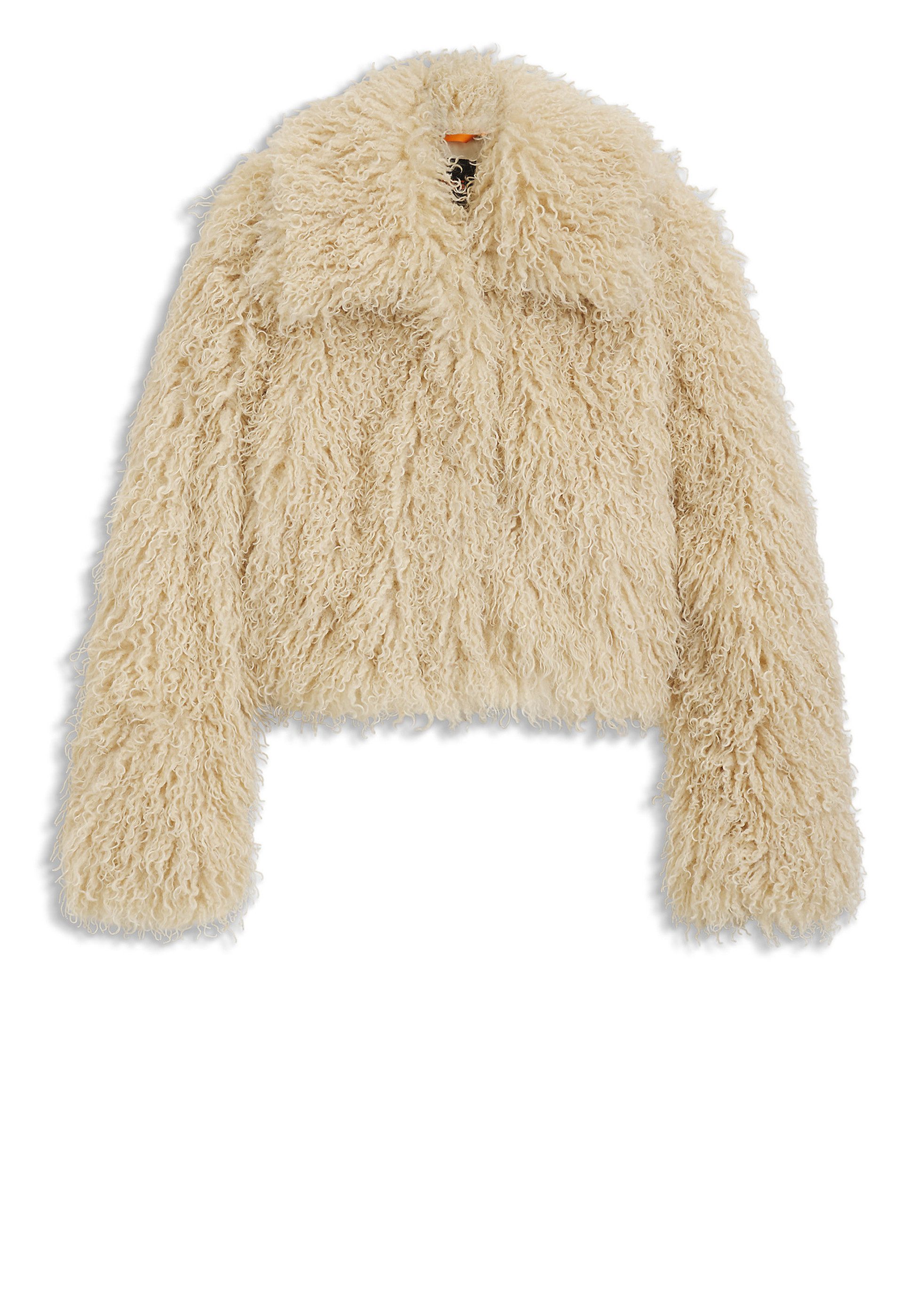 BOSS ORANGE Blouson aus mongolischem Kunstfell (1-St)