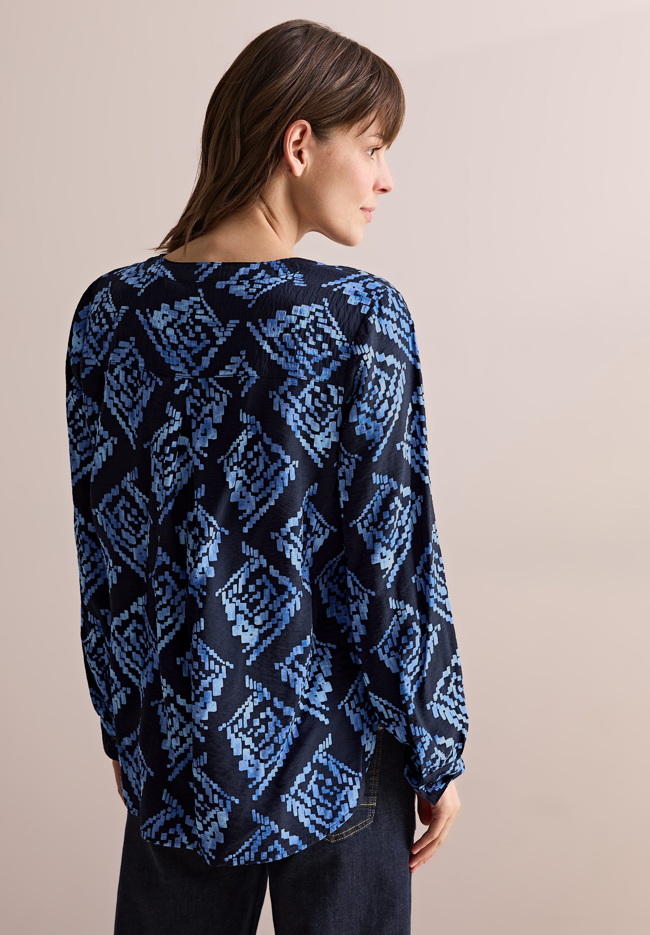 CECIL Langarmbluse aus softem Materialmix günstig online kaufen