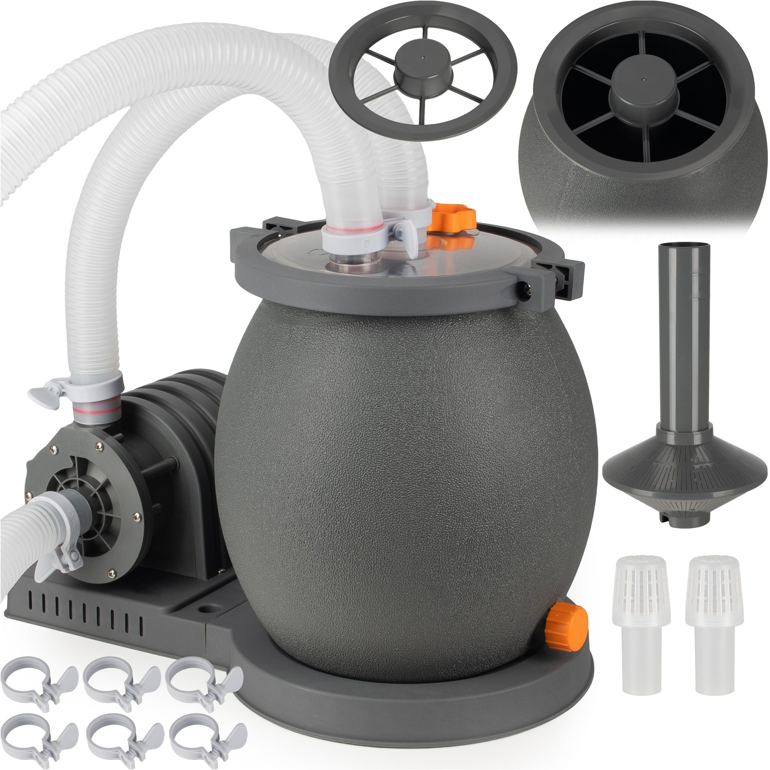 COIL Pool-Filterpumpe Sandpumpe, Sandfilter für schwimmbäder, Filterpumpe, Förderleistung: 4542 l/h, Leistung: 100W, Spannung: 220–240 V