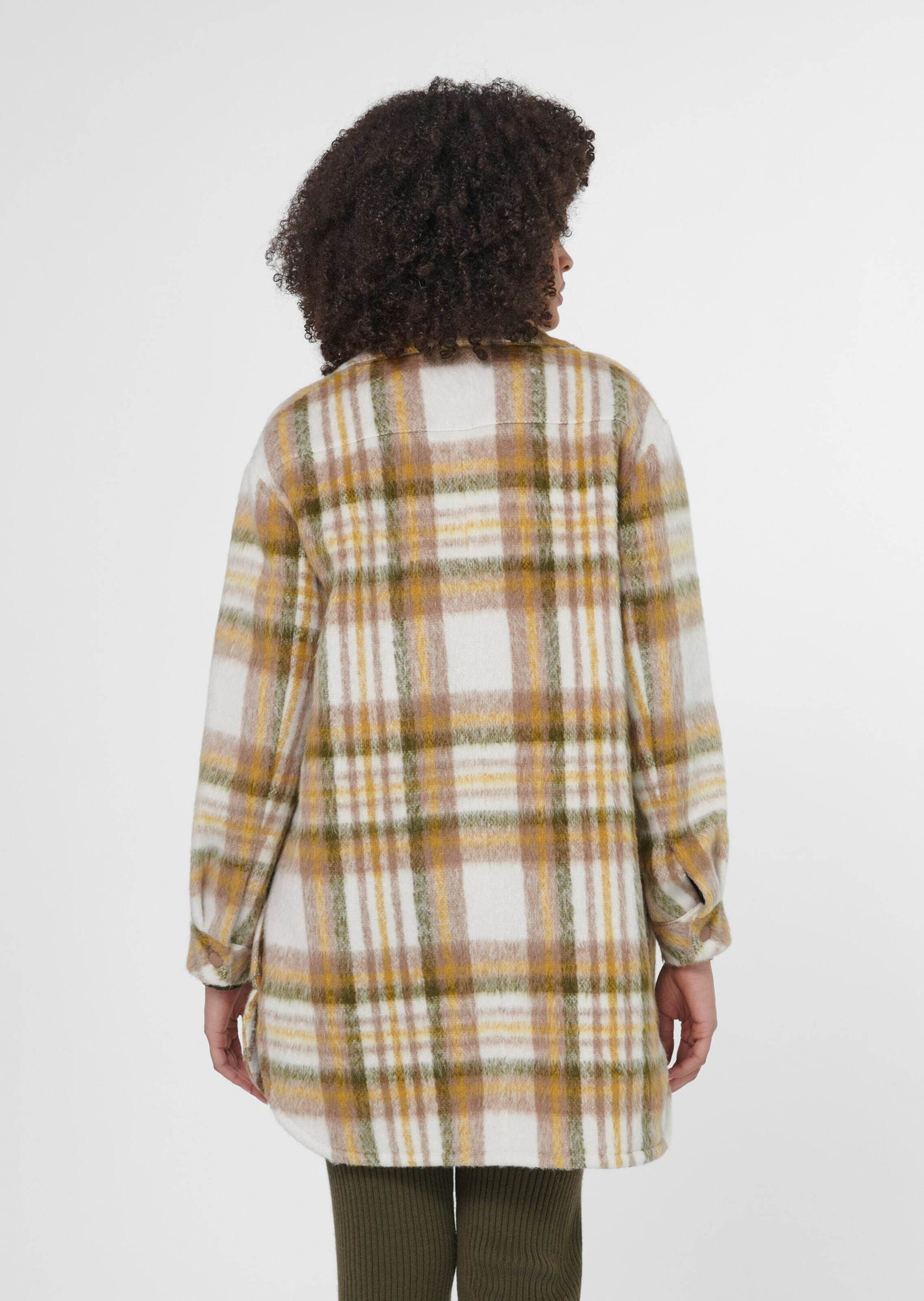 MADELEINE Outdoorjacke Lange Hemdjacke mit Karo-Muster