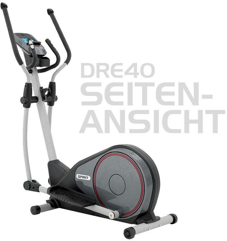 Spirit Fitness Crosstrainer-Ergometer DRE 40 (Fitnessgerät), 130 kg max. Benutzergewicht, 32 Widerstandsstufen