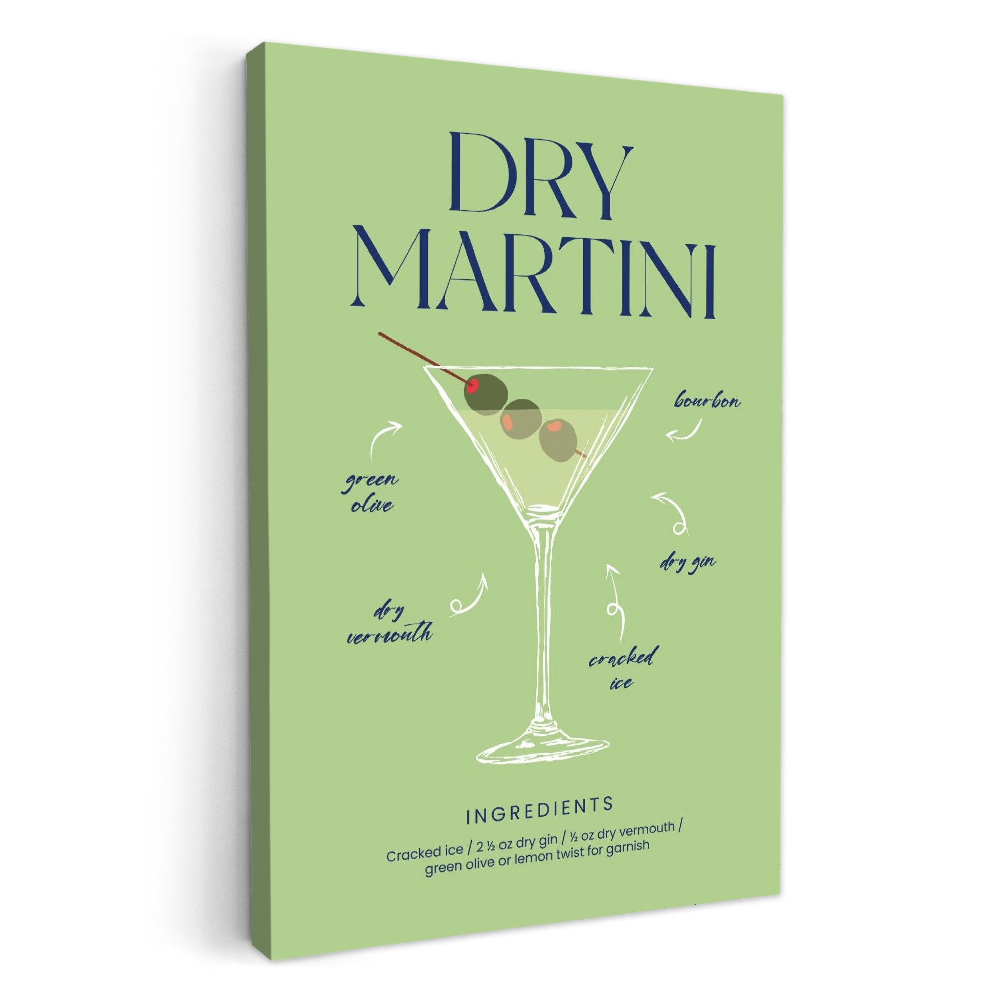 OneMillionCanvasses® Leinwandbild Cocktail - Grün - günstig online kaufen