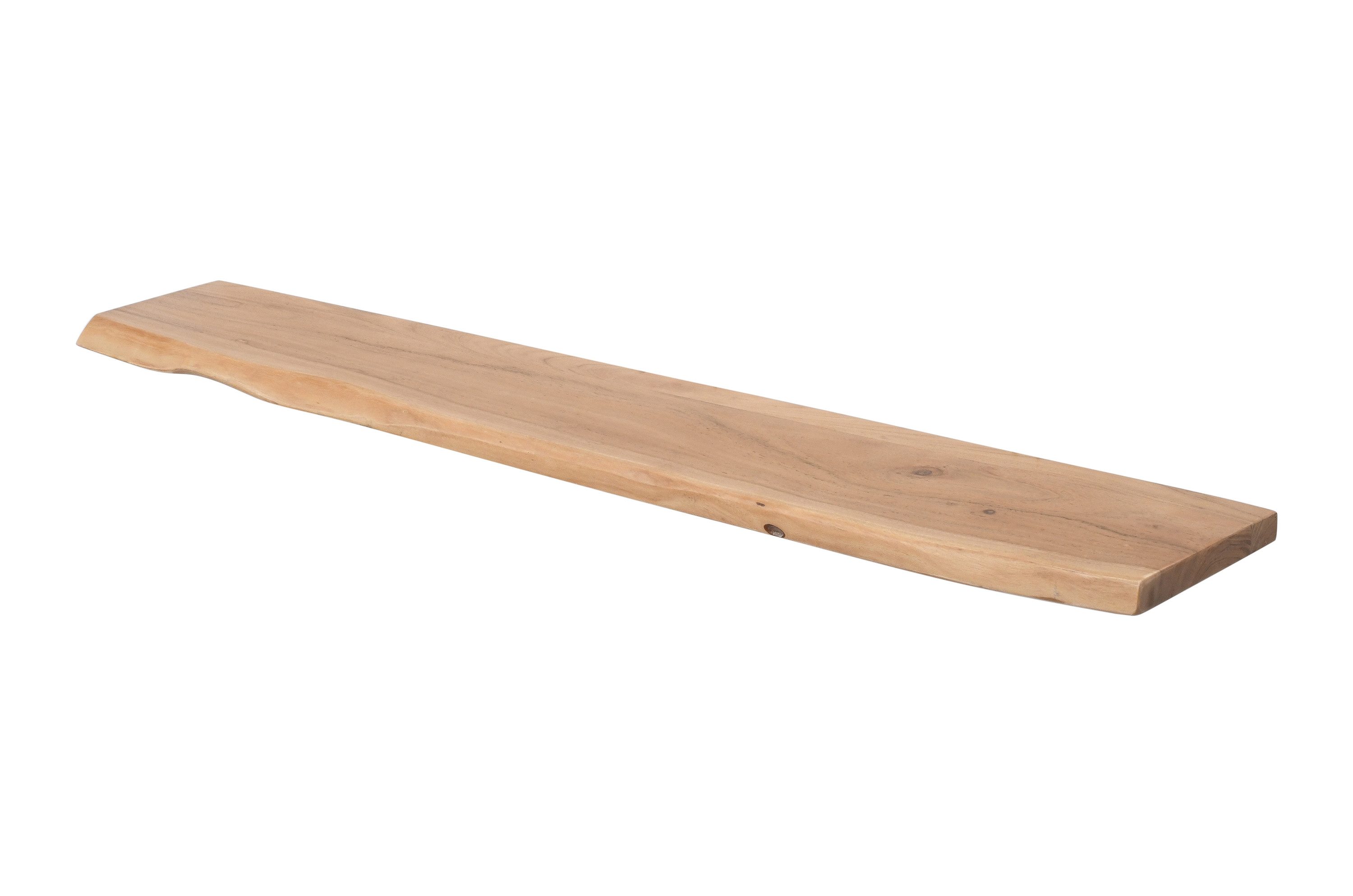 Trelevo® Wandregal Amanda, Akazienholz, Baumkante, Steckboard, günstig online kaufen